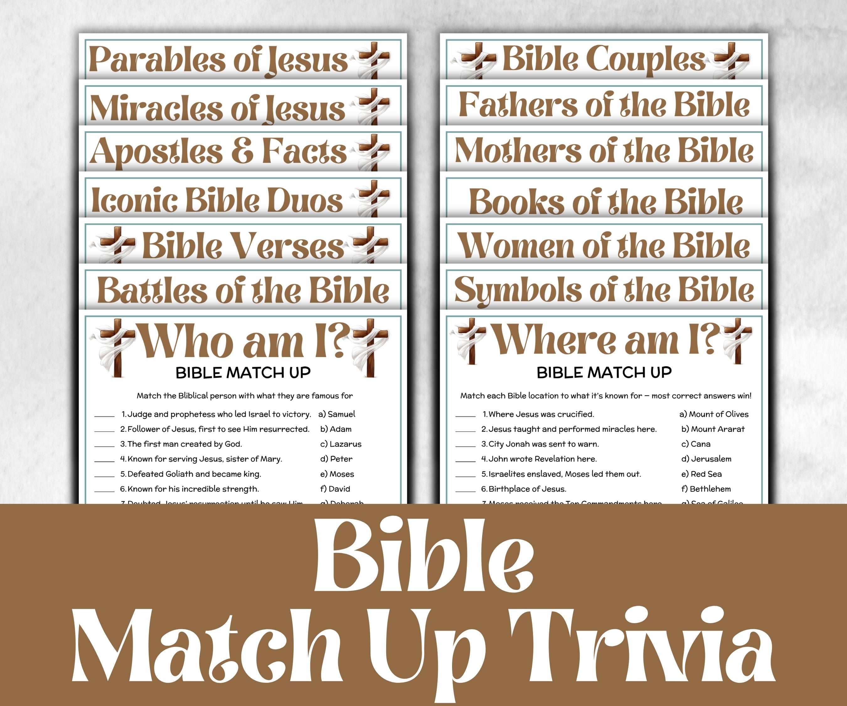 Bible Match Up Trivia Bundle