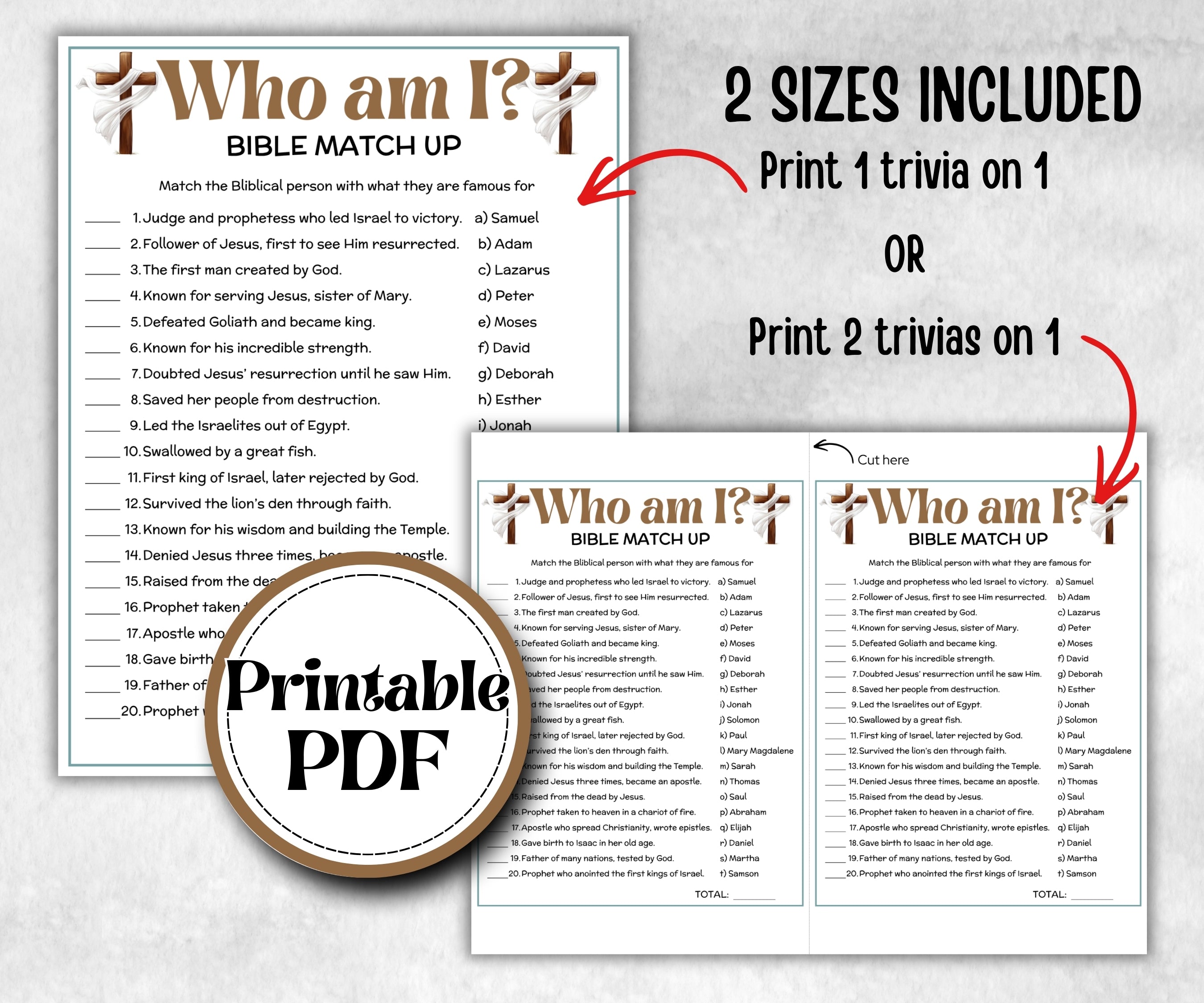 Bible Match Up Trivia Bundle