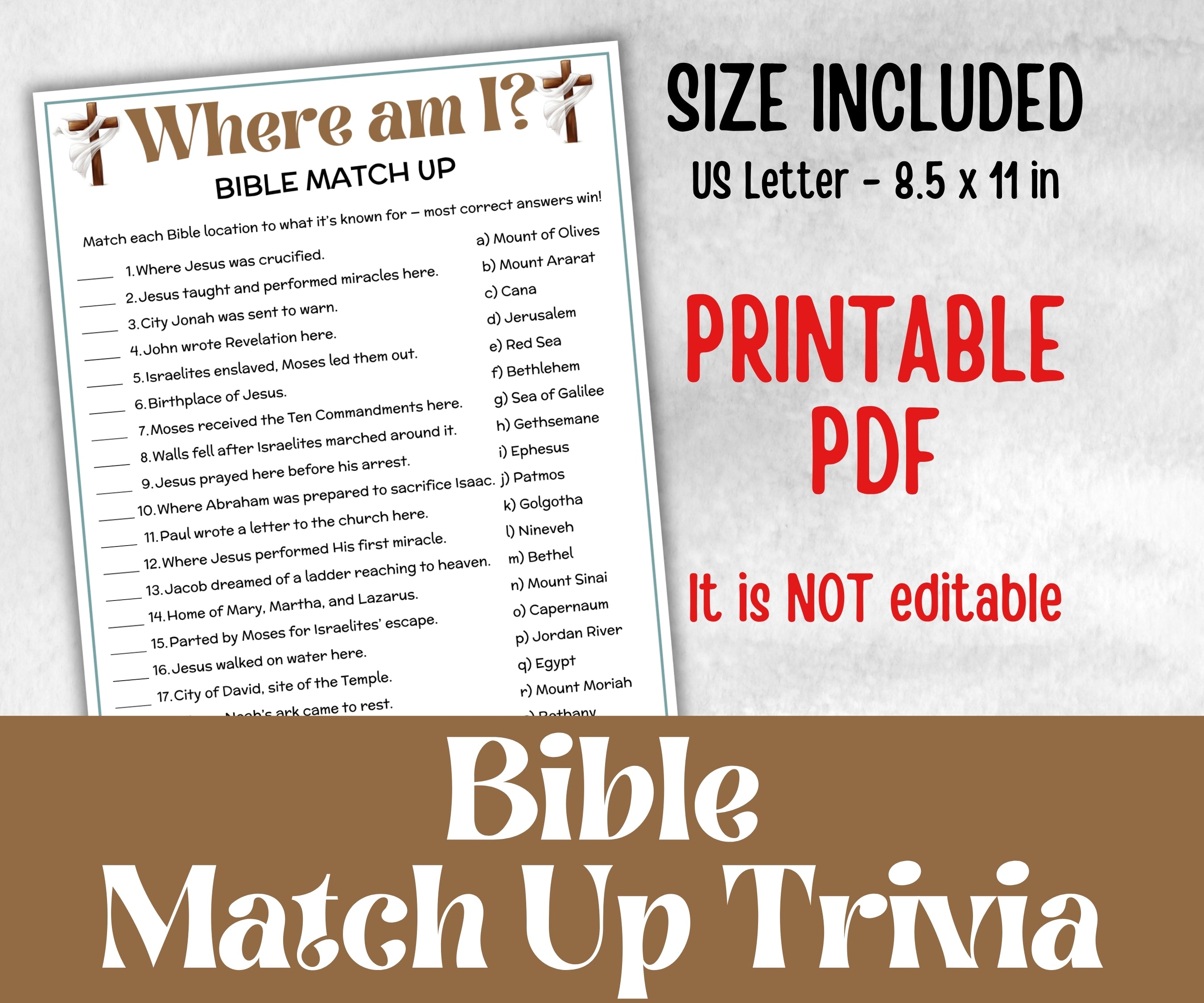 Bible Match Up Trivia Bundle