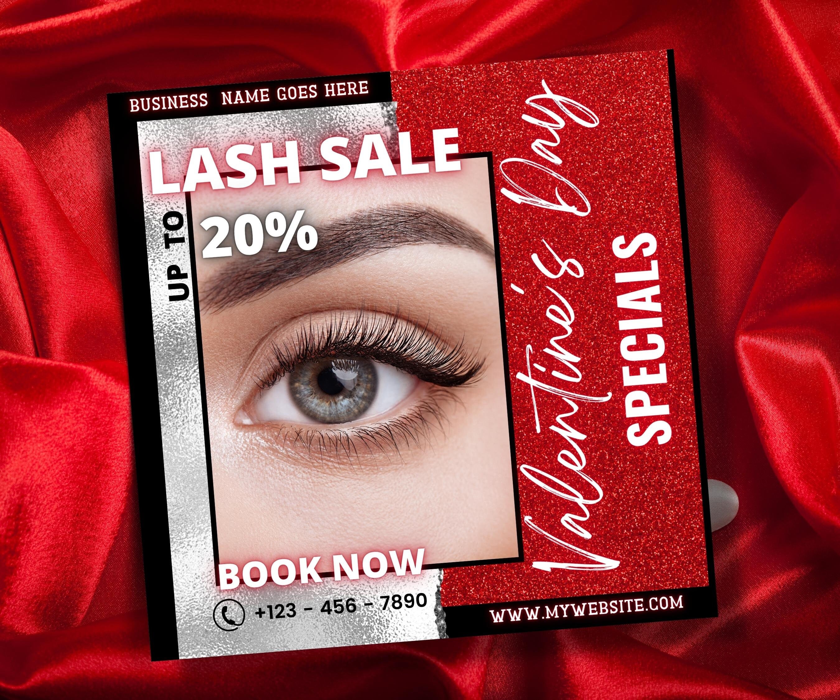 Hair Flyer | Sale Flyer | Diy Lash Extensions Flyer | Instagram Template | Valentines Day Makeup Flyer | Valentines Glam | Booking Flyer