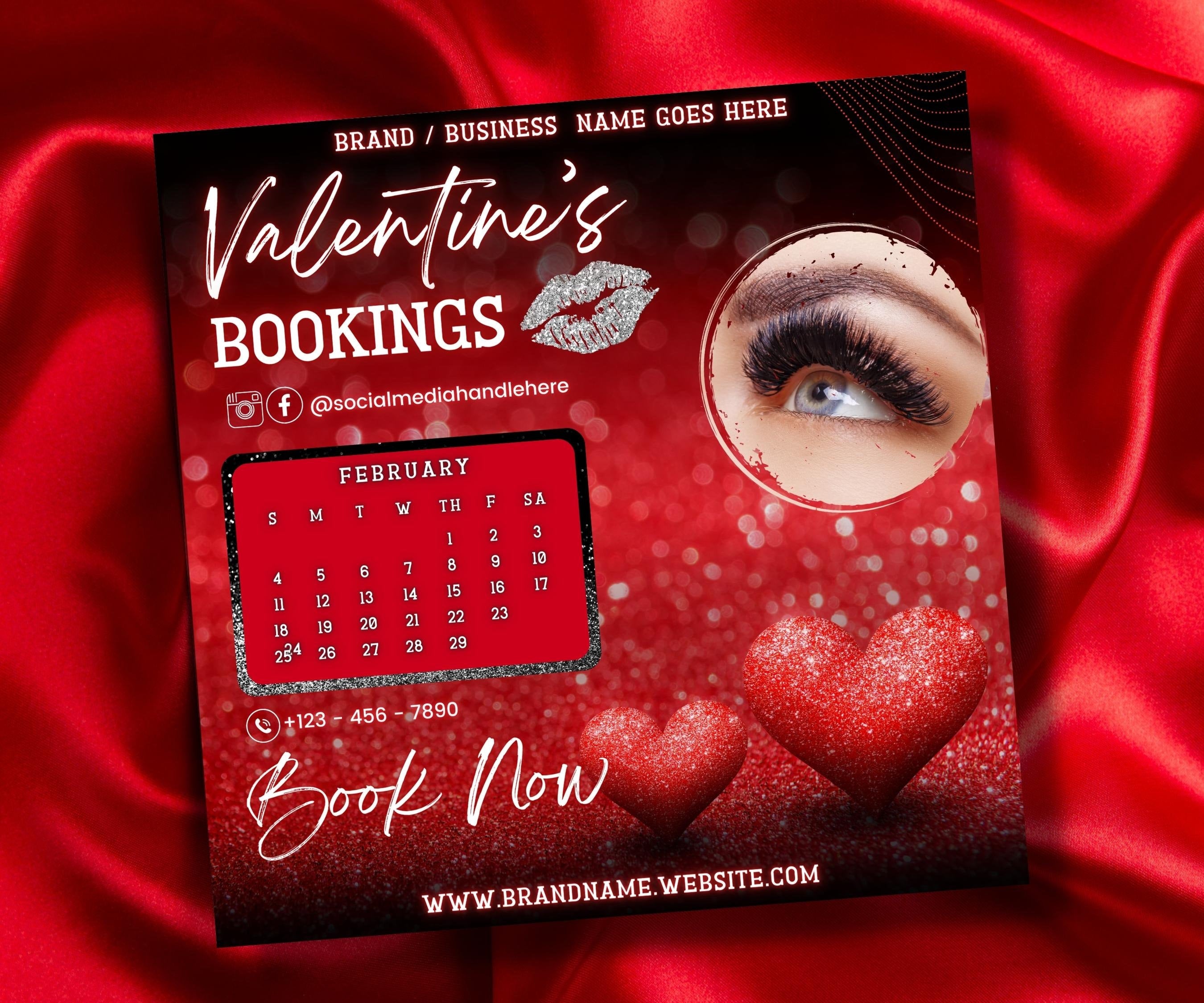 Instagram Flyer I Hair Flyer | Beauty Flyer | Valentines Day Lash Sale Flyer| Diy Lash Extensions Flyer | Makeup Artist | Appointment Flyer