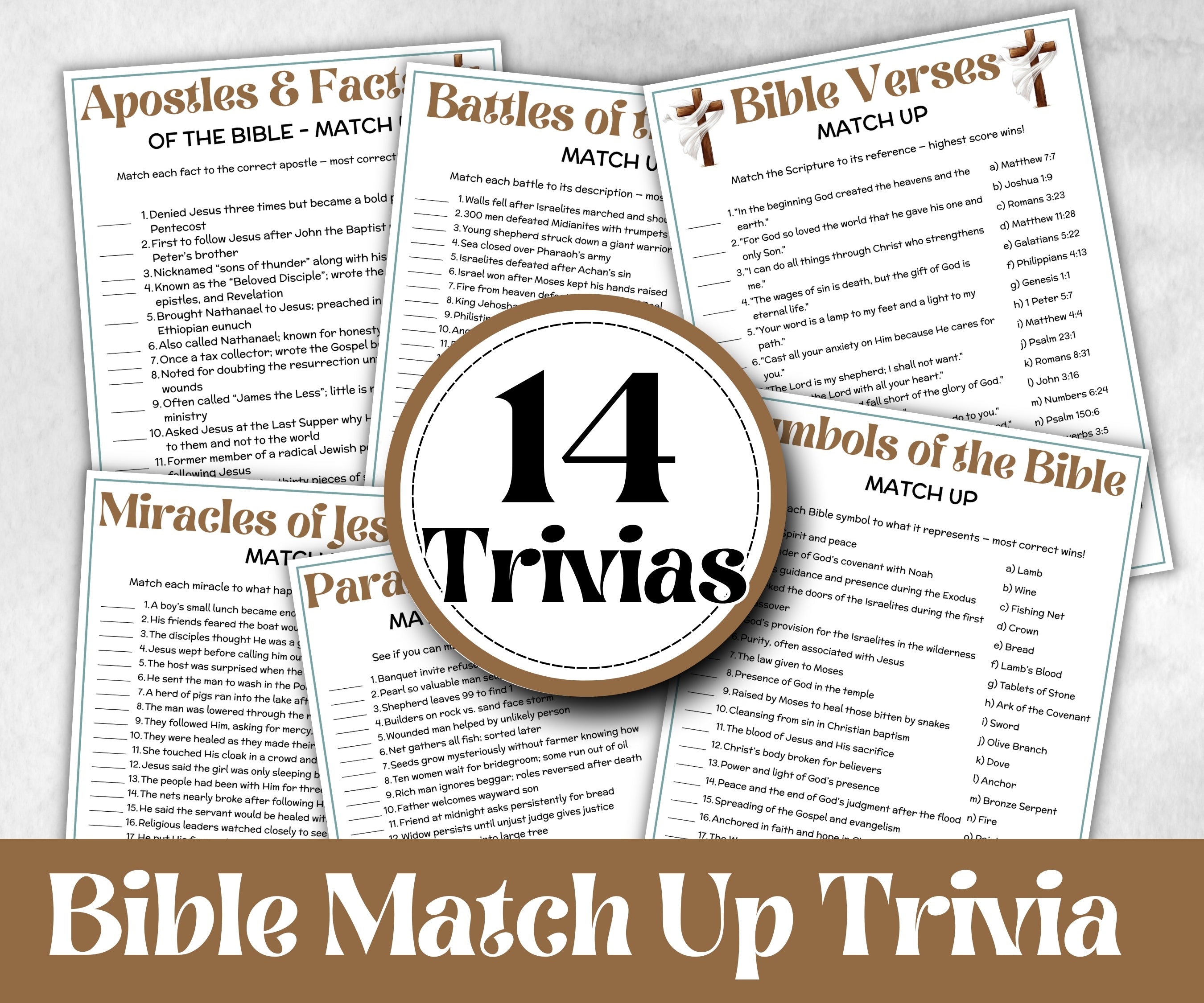 Bible Match Up Trivia Bundle