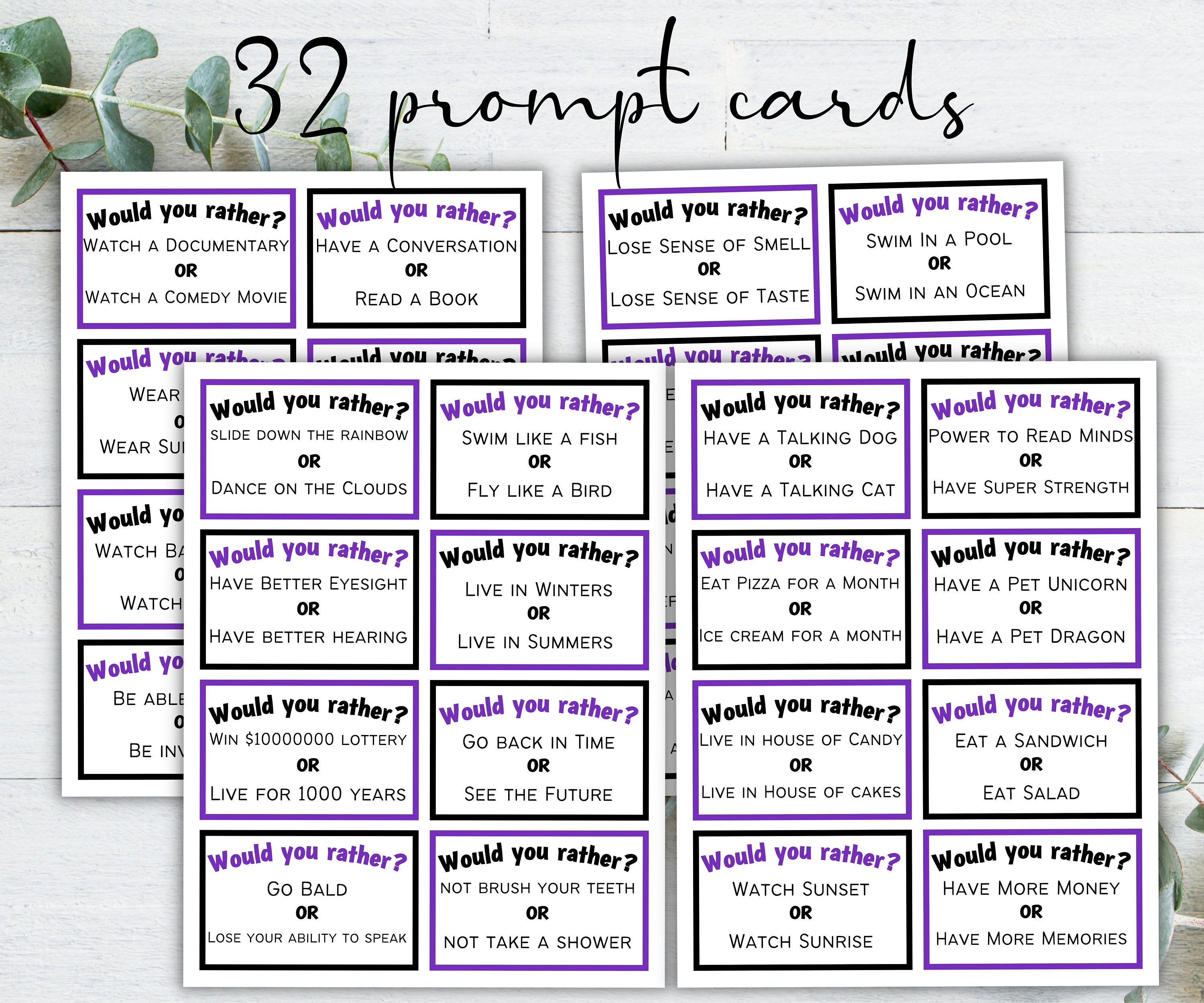 Dementia Would you rather game, Dementia Activities,- -TheHustlingCatLady-Party Games