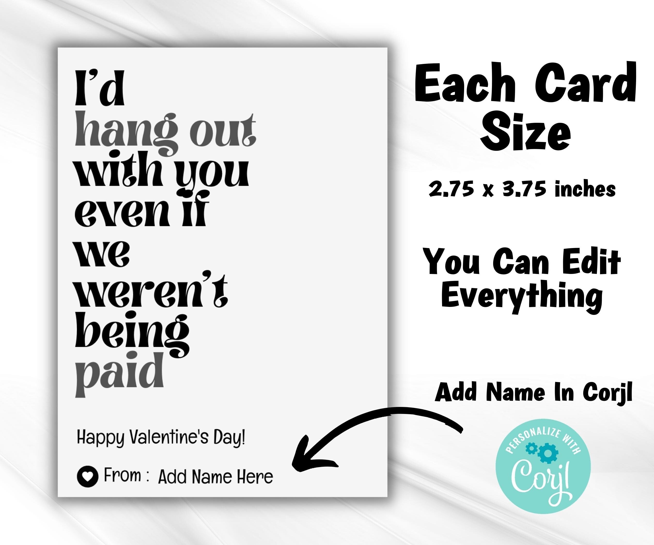 For Coworkers and Boss | Teacher Valentine | Co-Worker Gift Tag Card | For Employees | Friend Gift | Staff Valentine I editable printable
