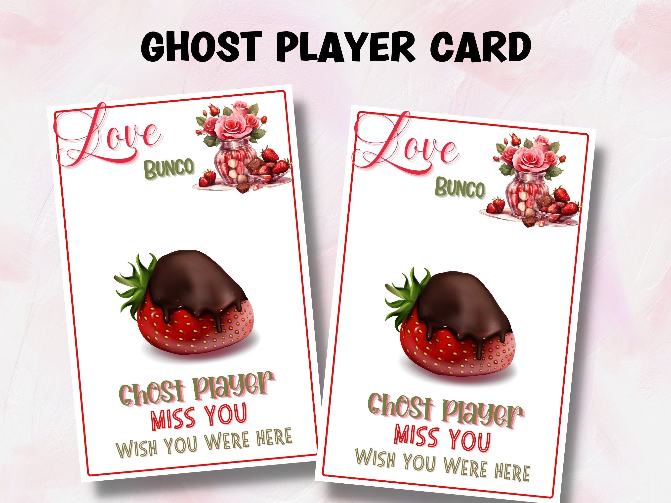 Love Bunco Score Sheet Template | Pink And Red Printable Bunco | Valentines Printable Bunco | Printable Bunco Set I February Bunco Cards