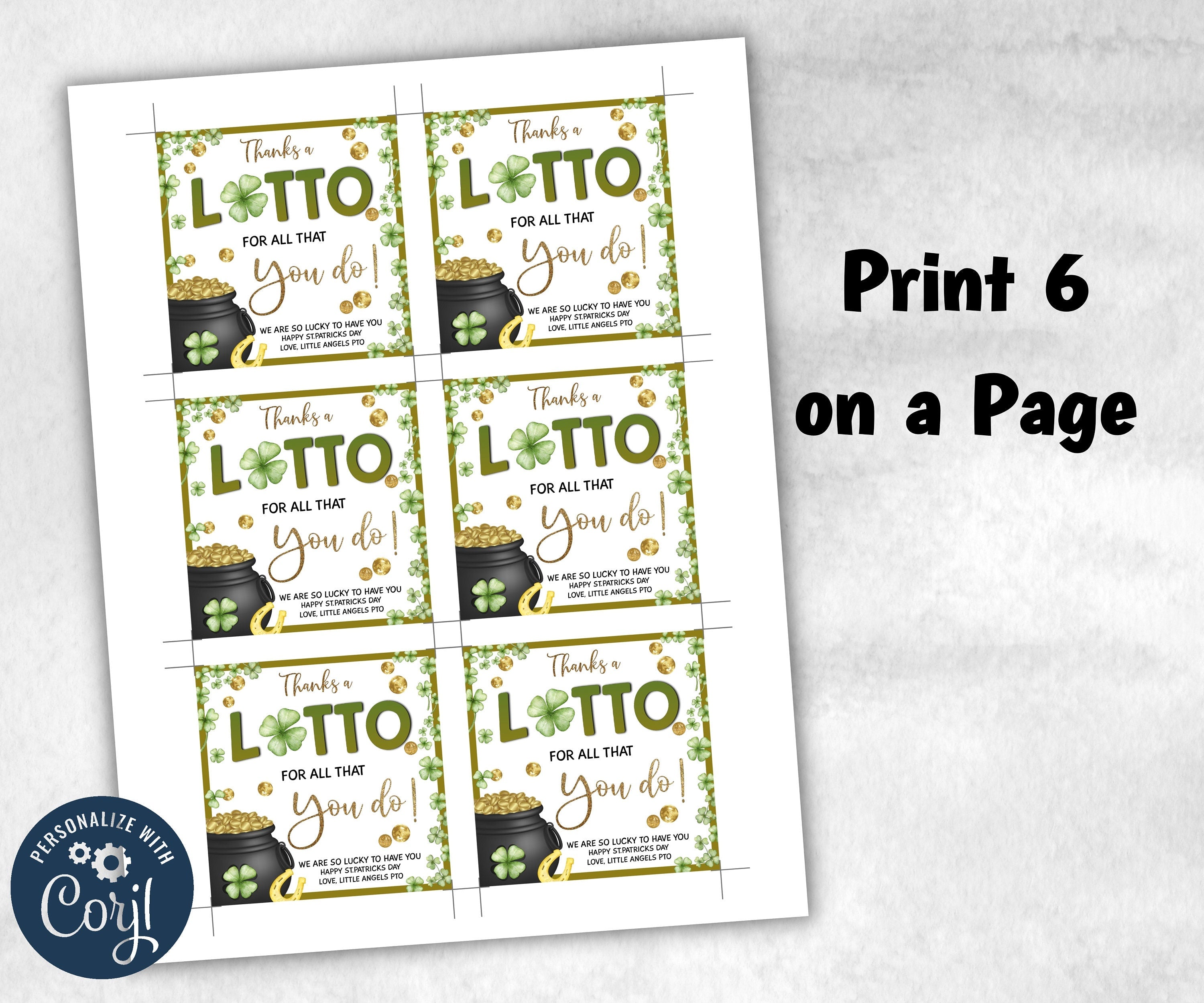 Boss St. Patrick' Pop By | Thanks A Lotto For All That You Do | St. Patrick'S Day Appreciation Gift Tag, Staff Appreciation I Employee team-St.Patricks Day -TheHustlingCatLady-Stickers, Labels & Tags