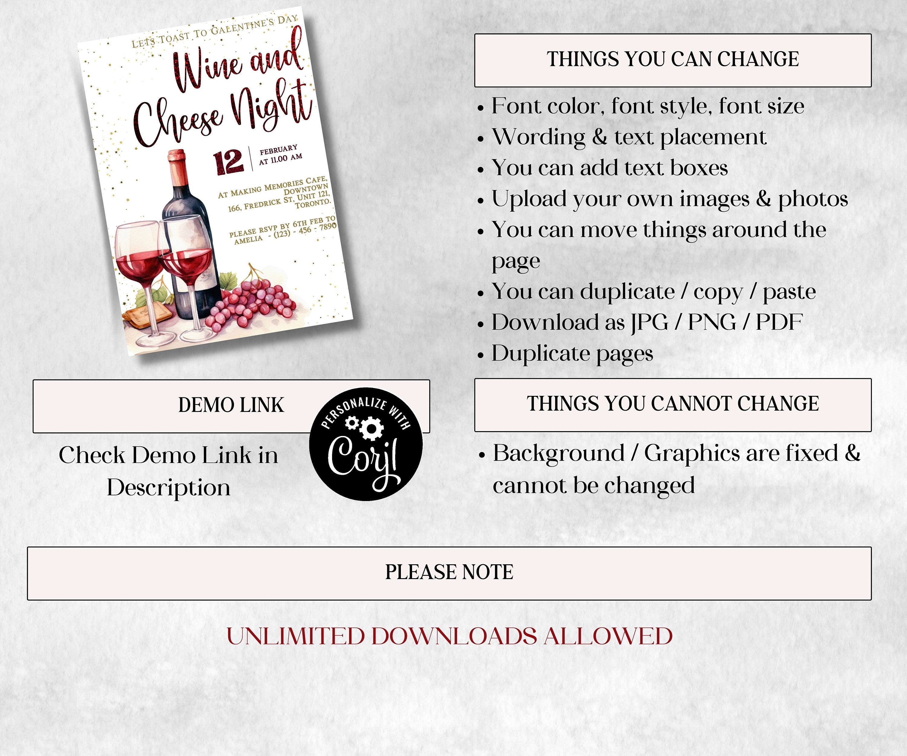 Galentine'S Day Party Invitation | Editable Galentine'S Invite | Galentines Invite Gdv | Galentines Party | Galentines Day I Gift Exchange