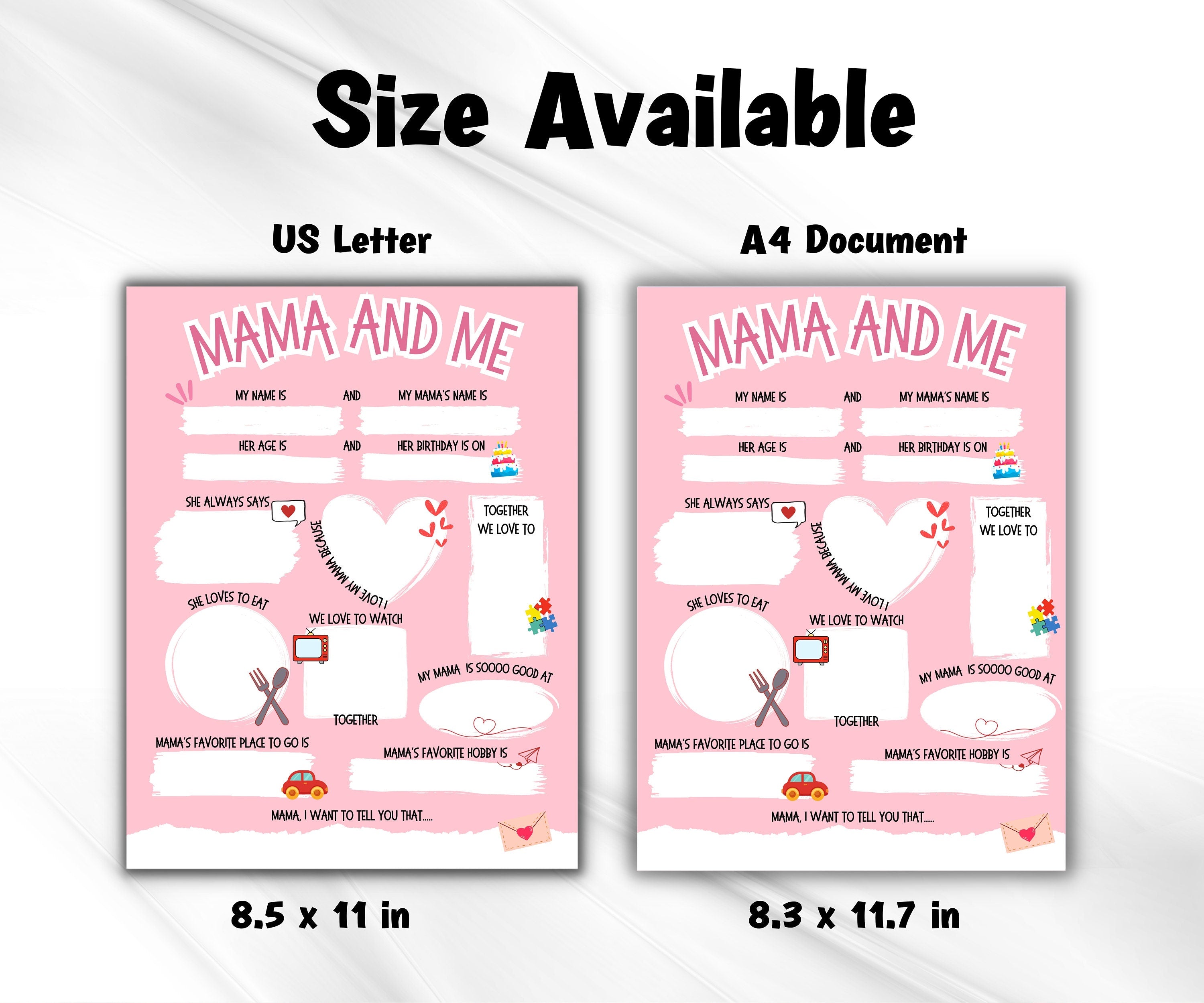 Mimi Gift from kids I Mother Day Printable | All About my Mama I All About My Mimi Printable | All About Mimi | Personalized Gift for momI