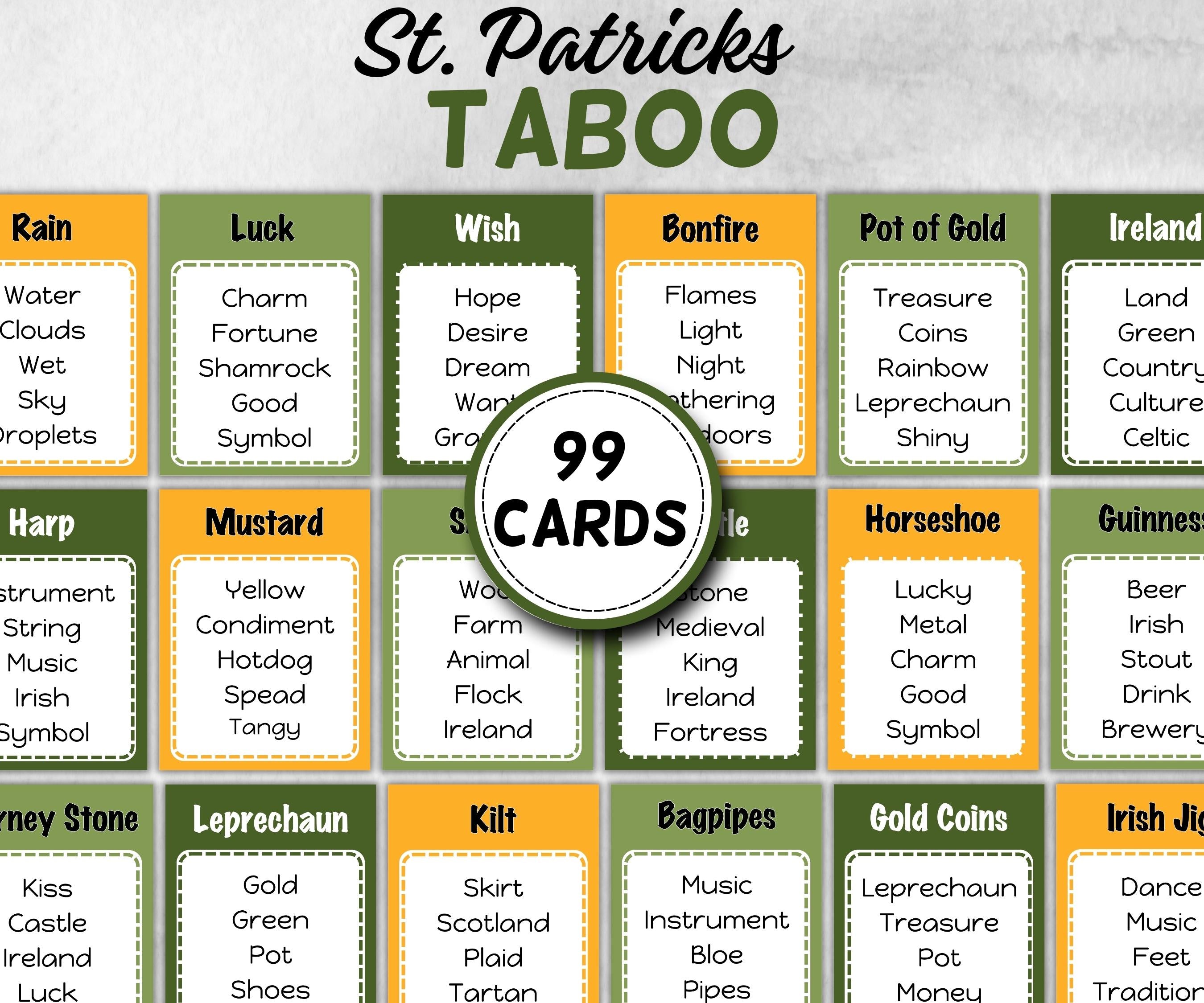 St. Patrick's Day Taboo Game-St.Patricks Day -TheHustlingCatLady-Party Games