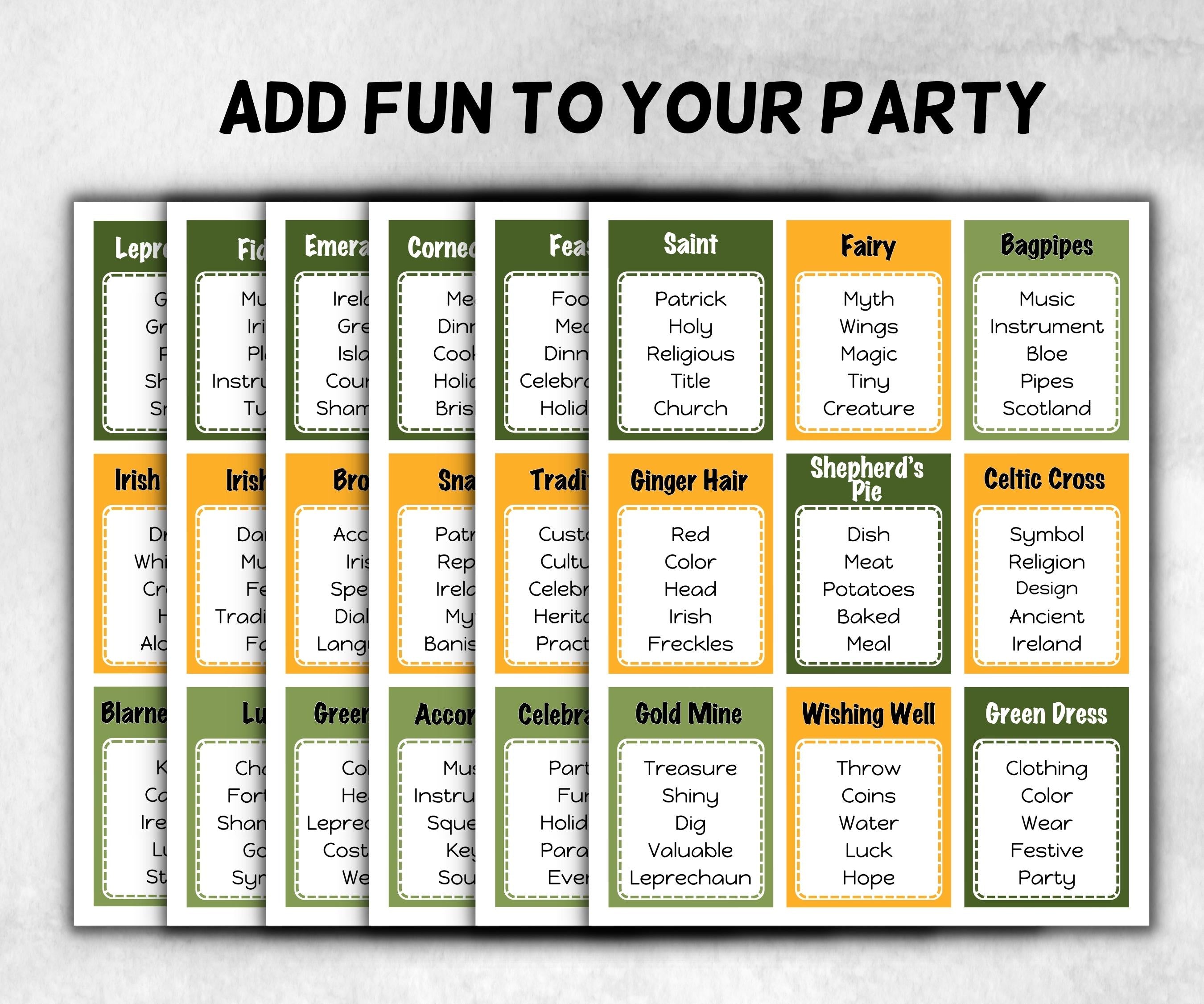 St. Patrick's Day Taboo Game-St.Patricks Day -TheHustlingCatLady-Party Games