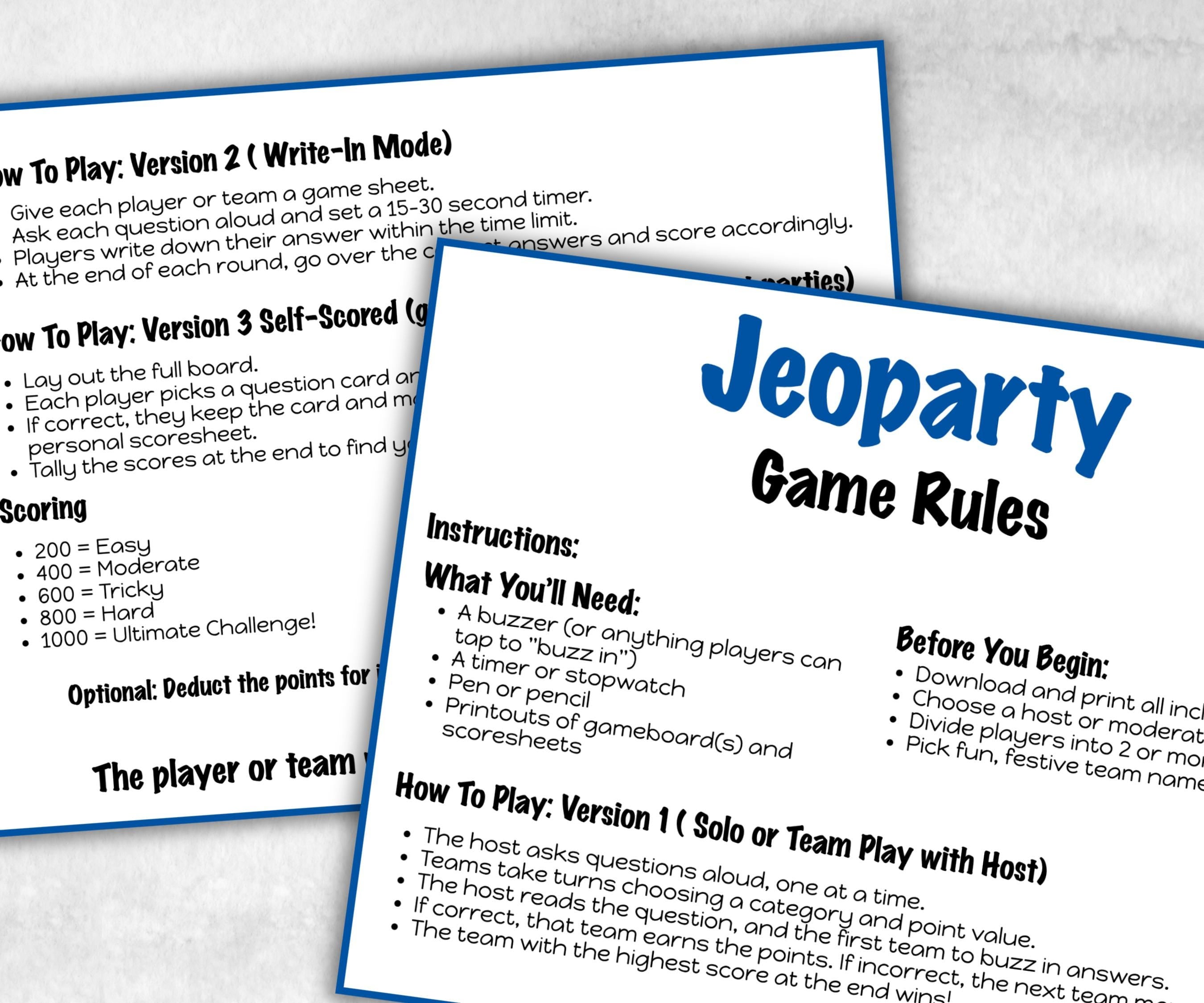 Hanukkah Holiday Jeoparty Trivia Game, Fun Family Activity, Holiday Quiz, Holiday Party Challenge, Holiday, Festive Quiz, Group word Game-Sports Printables -TheHustlingCatLady-Party Games