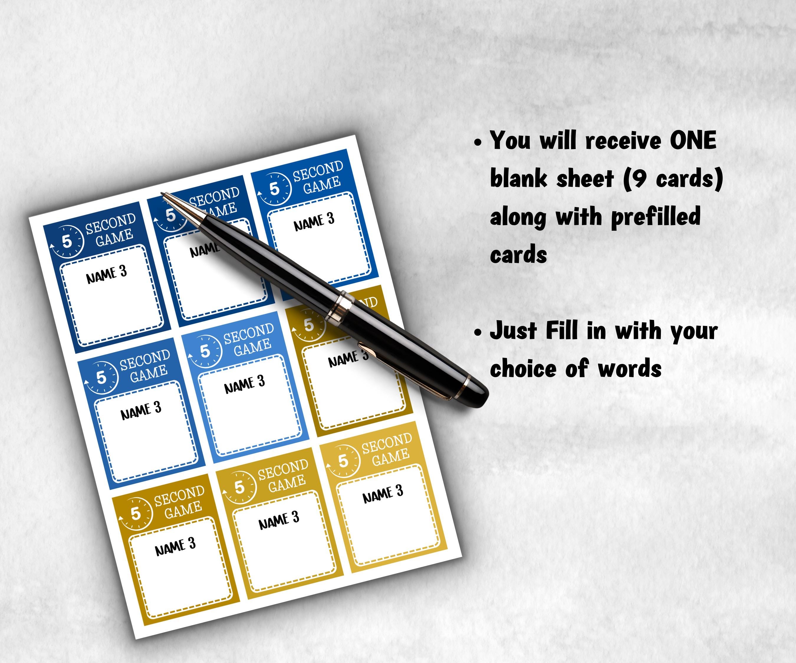 Hanukkah printable 5 second game, Hanukkah Activity, Jewish Games Night, Classroom Group Game, Jewish Family Chanukah Holiday Game, 5 Second-Sports Printables -TheHustlingCatLady-Party Games