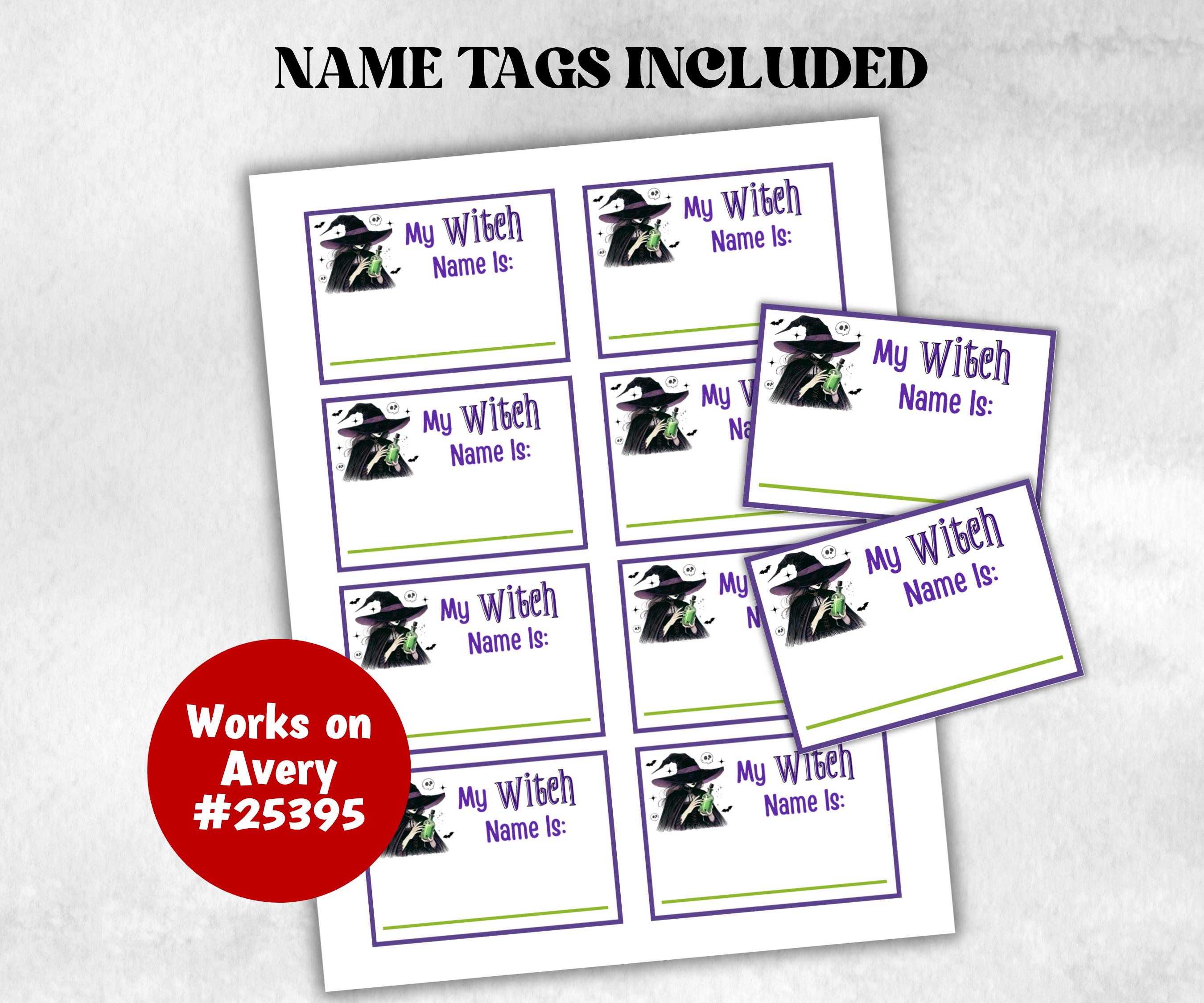 Whats Your Witch Name Game, Kids Halloween Wicked theme party, Witch Name Game Birthday Party, Witch Party Game, Magic Potion, Witch Night-Halloween Printables -TheHustlingCatLady-Party Games