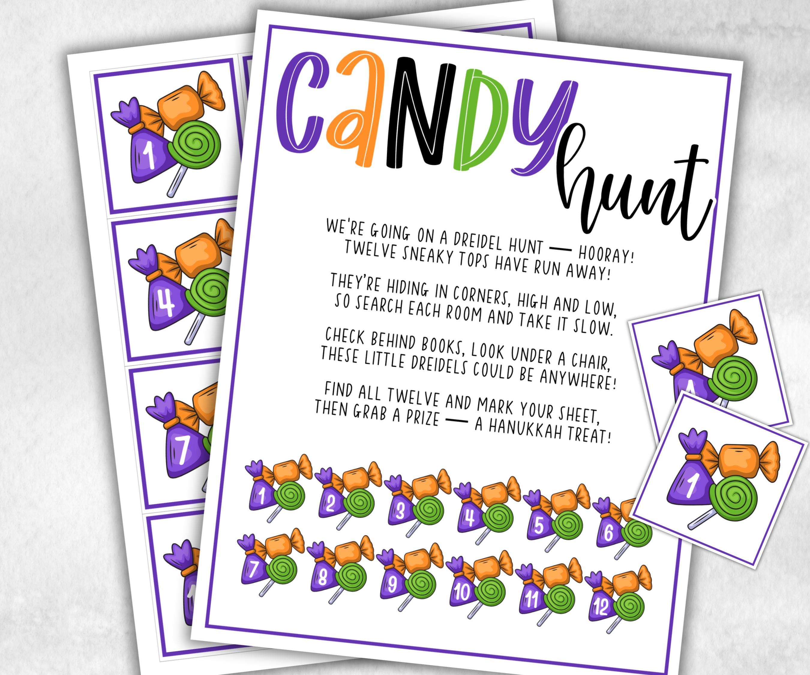 Halloween Candy Scavenger Hunt, Kids Halloween Candy theme party, Candy Birthday Party game, Spooky Party Game, Kids halloween candy games-Halloween Printables -TheHustlingCatLady-Party Games