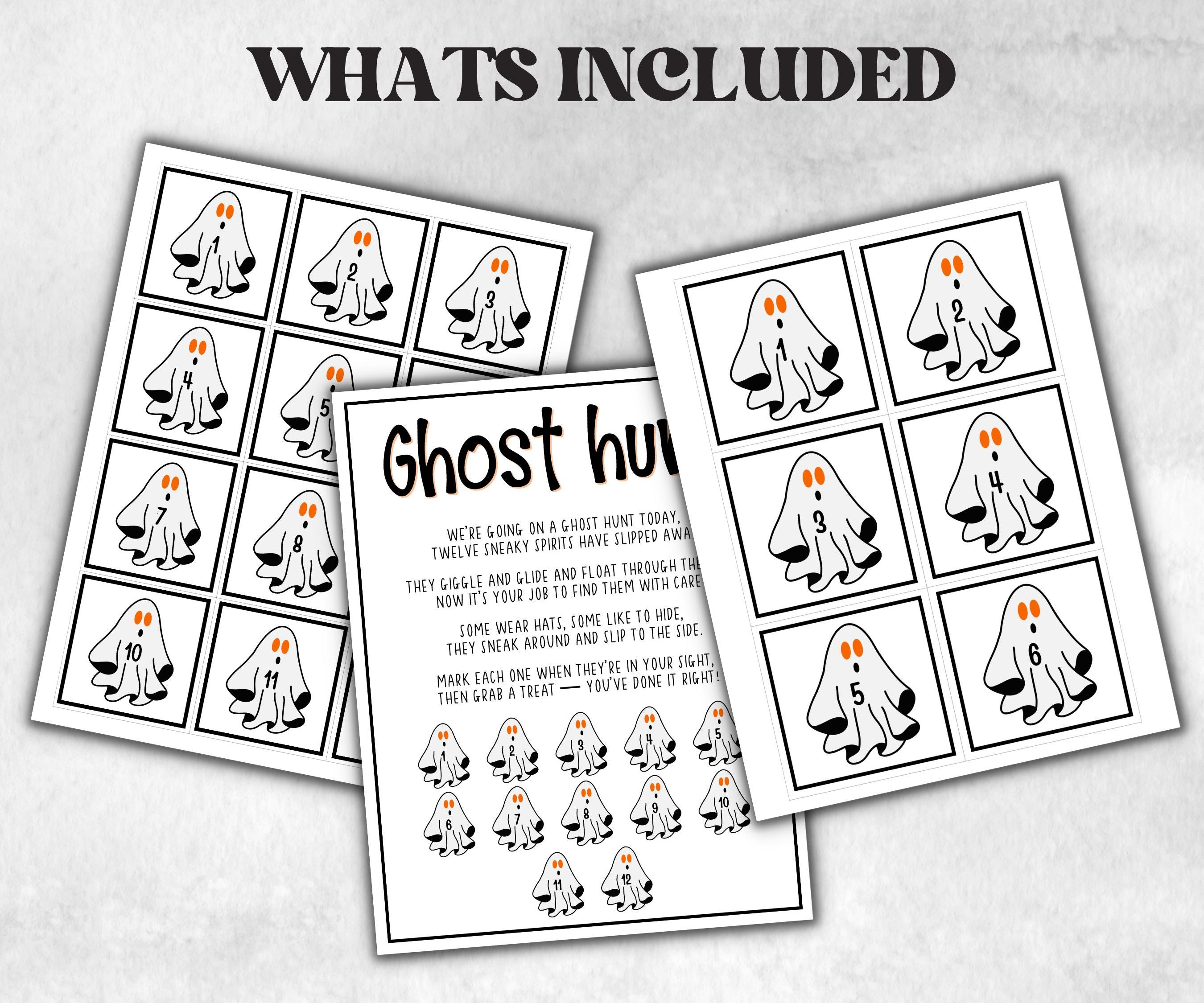 Halloween Ghost Scavenger Hunt, Kids Halloween Ghost theme party, Ghost Birthday Party game, Spooky Party Game, Find the Ghost party games-Halloween Printables -TheHustlingCatLady-Party Games