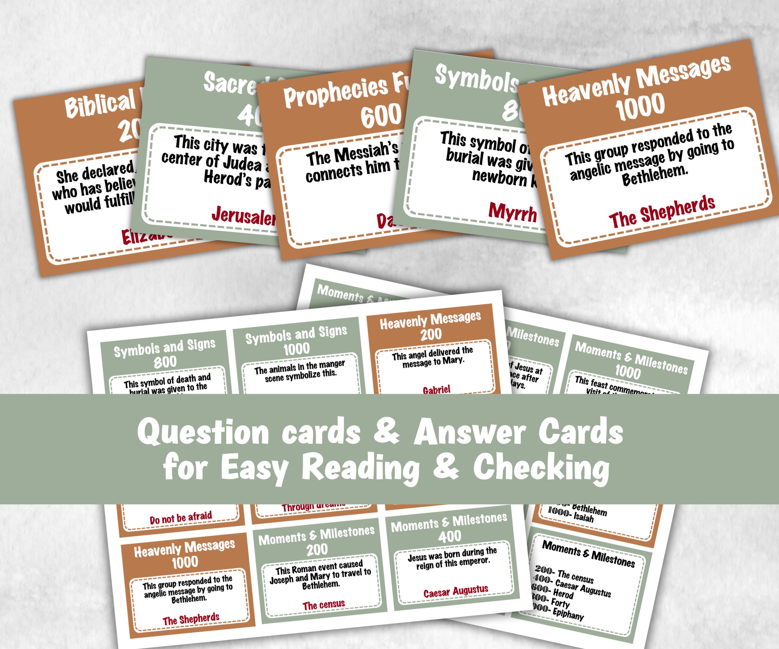 Nativity Jeoparty, Christian Bible Study, Bible Jeoparty For Adult And Teen, Bible Friendly Family Feud, Bible Family Feud, Youth Group Game-Christmas -TheHustlingCatLady-Party Games