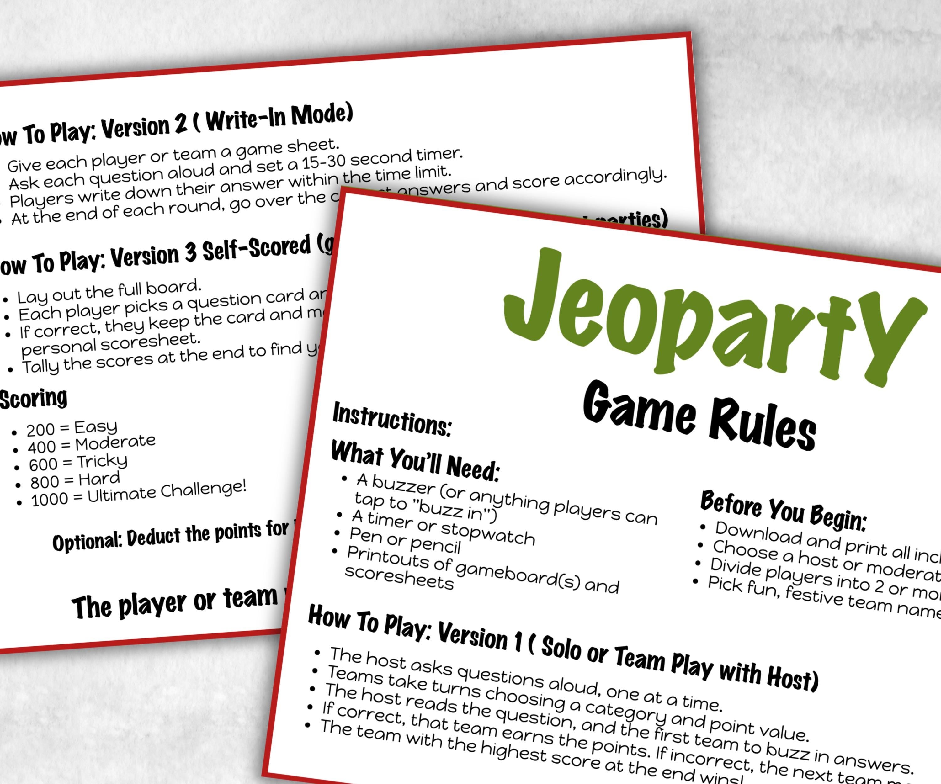 Family Reunion Christmas Jeopardy Game, Printable Holiday Trivia, Coworkers Employee Game, Activities for Kid, Group Game, Office Party Quiz-Christmas -TheHustlingCatLady-Party Games