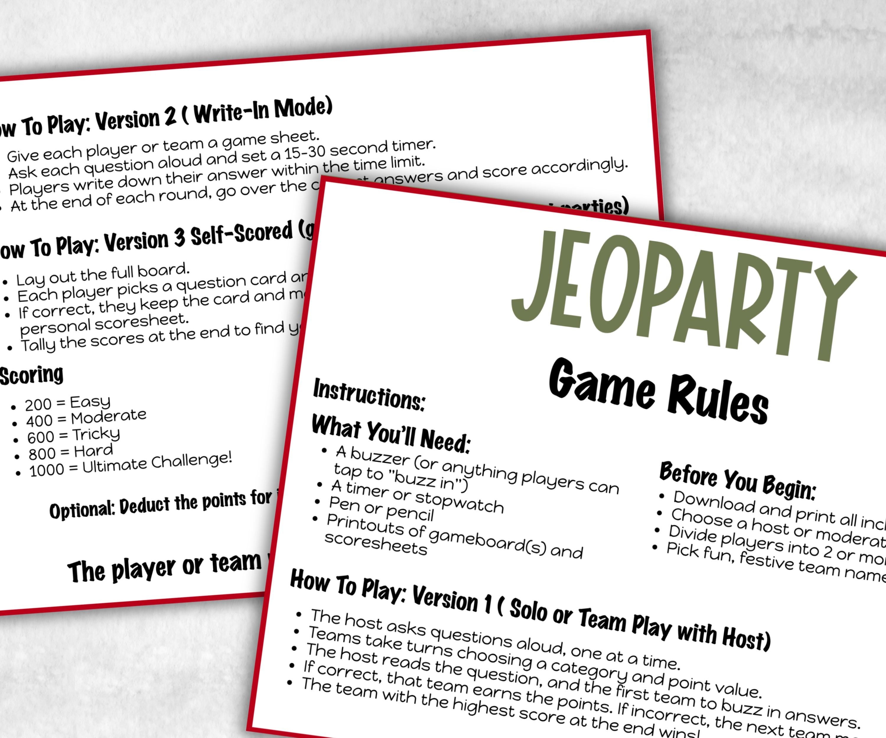 Christmas Jeopardy Activity, Printable Holiday Trivia, Coworkers Employee, Activities for Kid, Group Game, Office Party Quiz, Family Reunion-Christmas -TheHustlingCatLady-Party Games