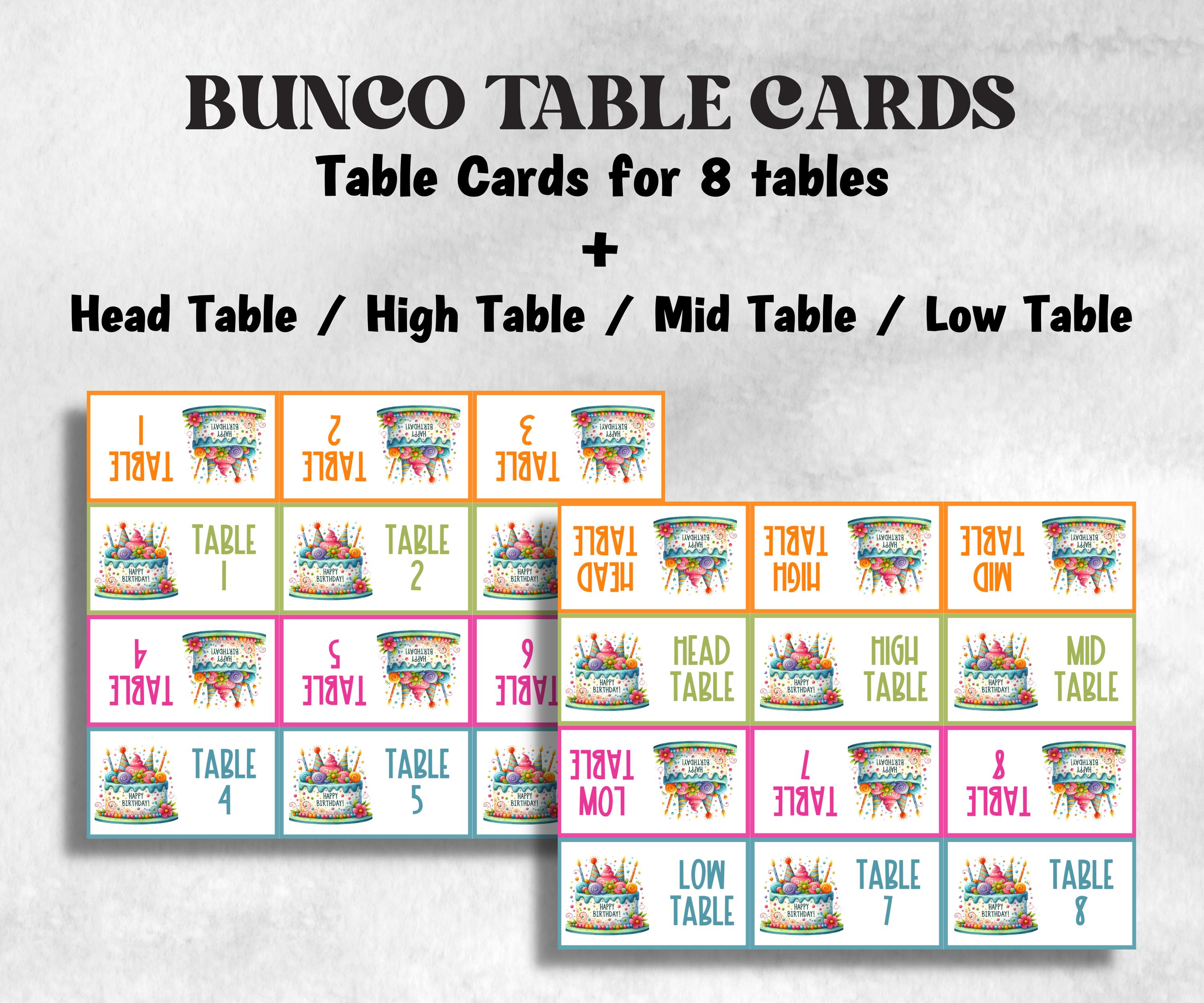 Happy Birthday Bunco, Birthday Party ideas, Printable Party Favors, Score Sheet, Ghost player, Tally Sheets, Birthday Gift, Family reunion- -TheHustlingCatLady-Party Games