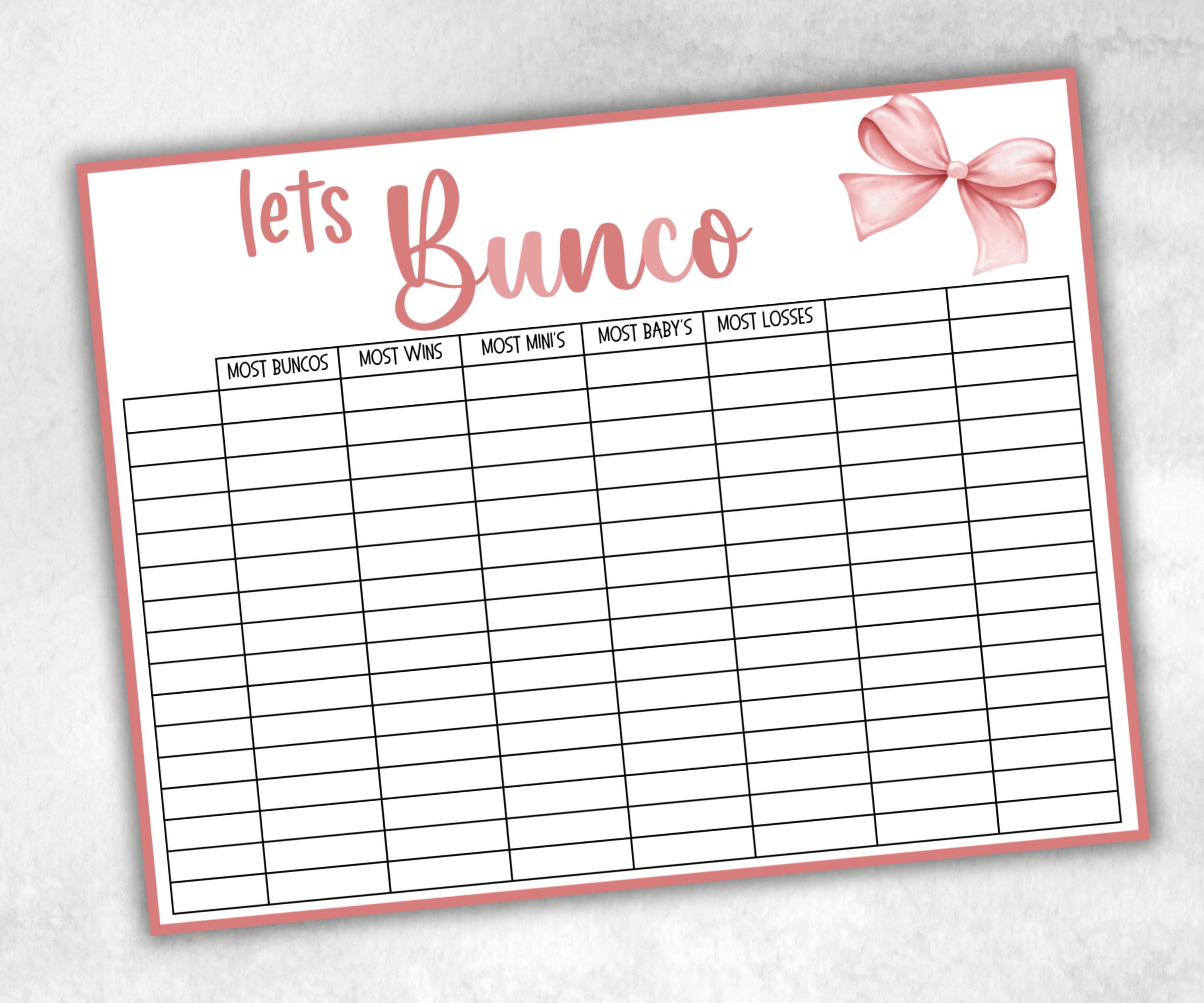 Happy Birthday Bunco, Birthday Party ideas, Printable Party Favors, Score Sheet, Ghost player, Tally Sheets, Birthday Gift, Family reunion- -TheHustlingCatLady-Party Games