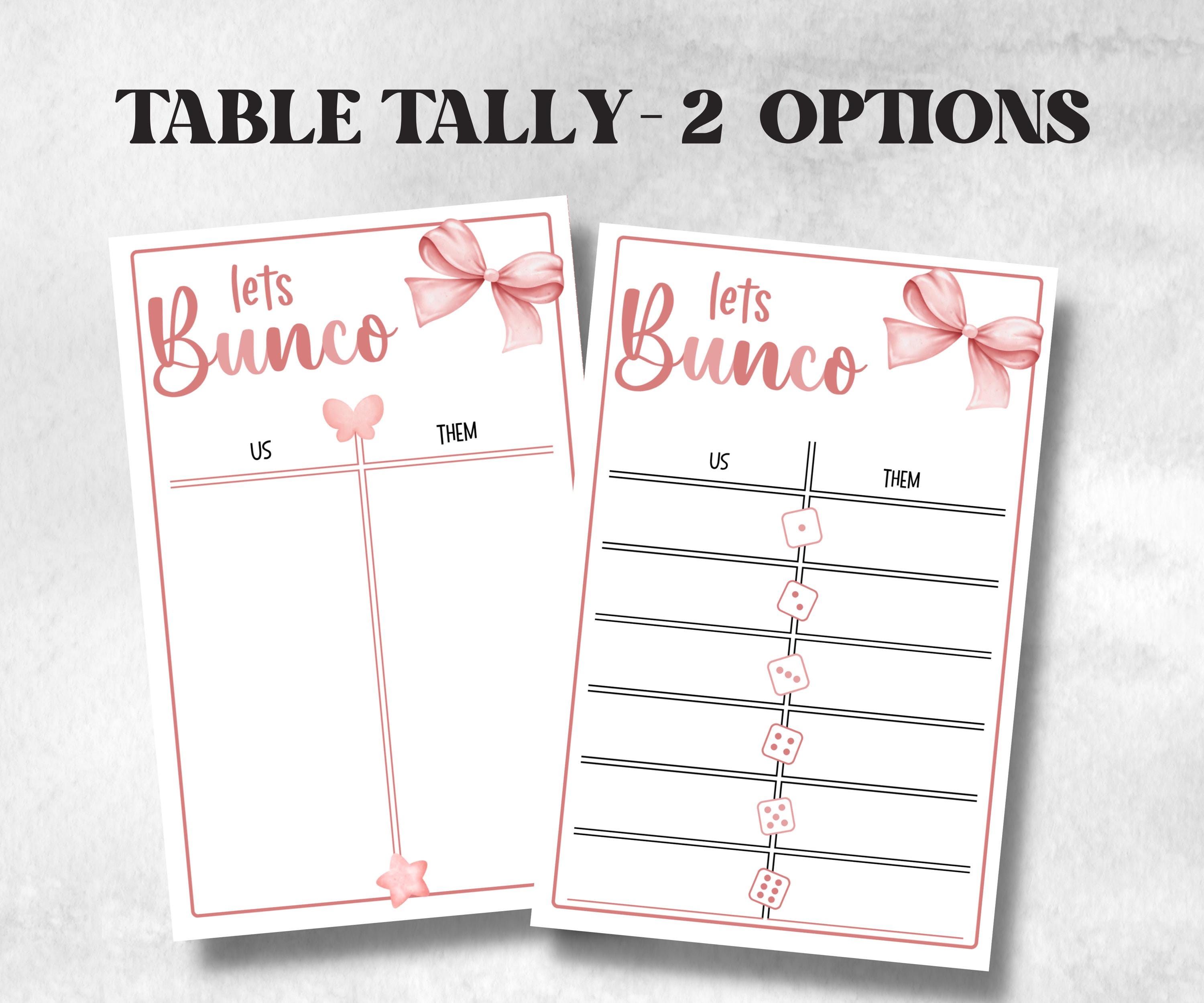 Happy Birthday Bunco, Birthday Party ideas, Printable Party Favors, Score Sheet, Ghost player, Tally Sheets, Birthday Gift, Family reunion- -TheHustlingCatLady-Party Games