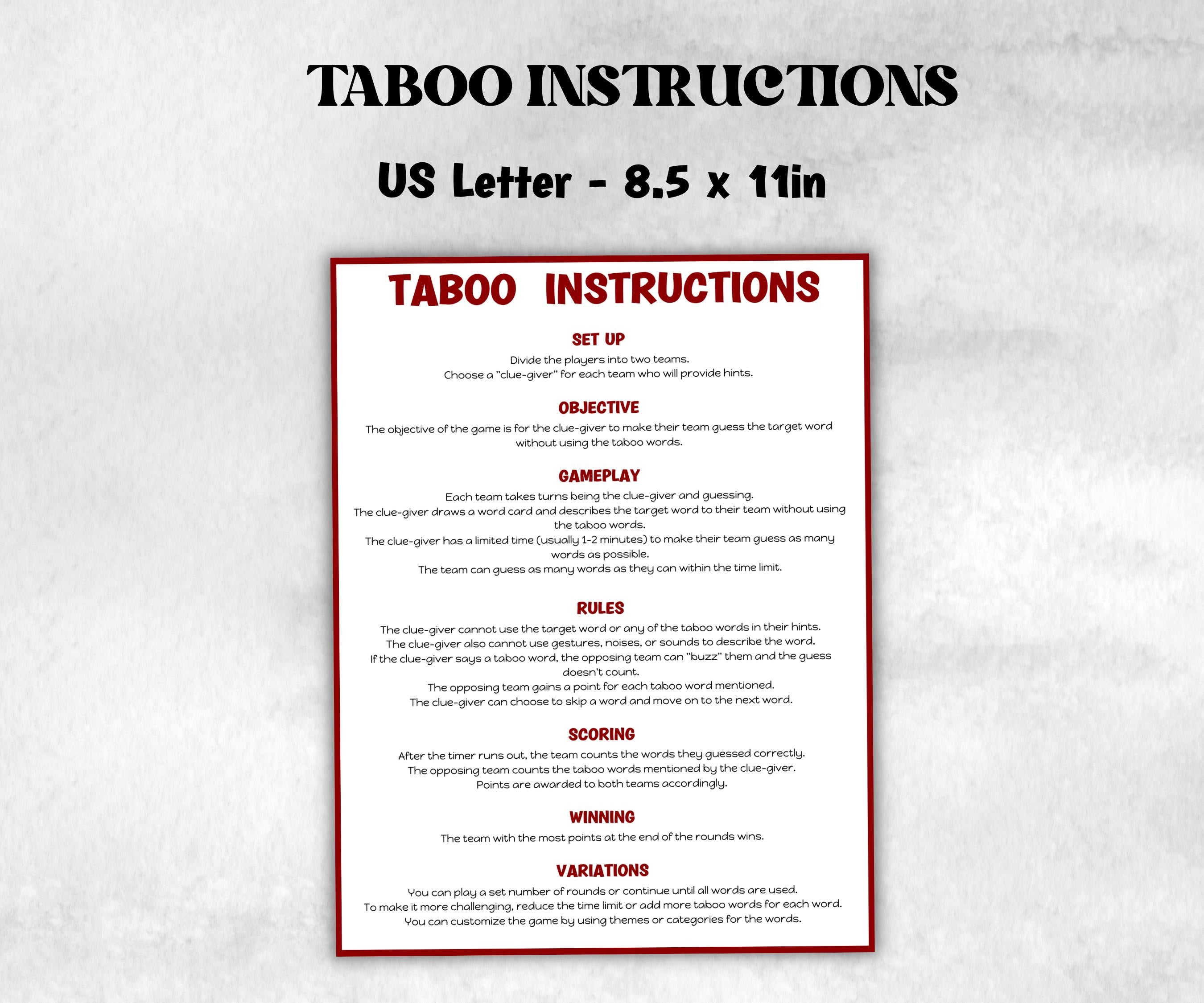 Kwanzaa Taboo Forbidden Game, African American Kids Adults Party, African xmas, religious tradition, Word Card Family Game Night, Kinara-Holidays -TheHustlingCatLady-Party Games