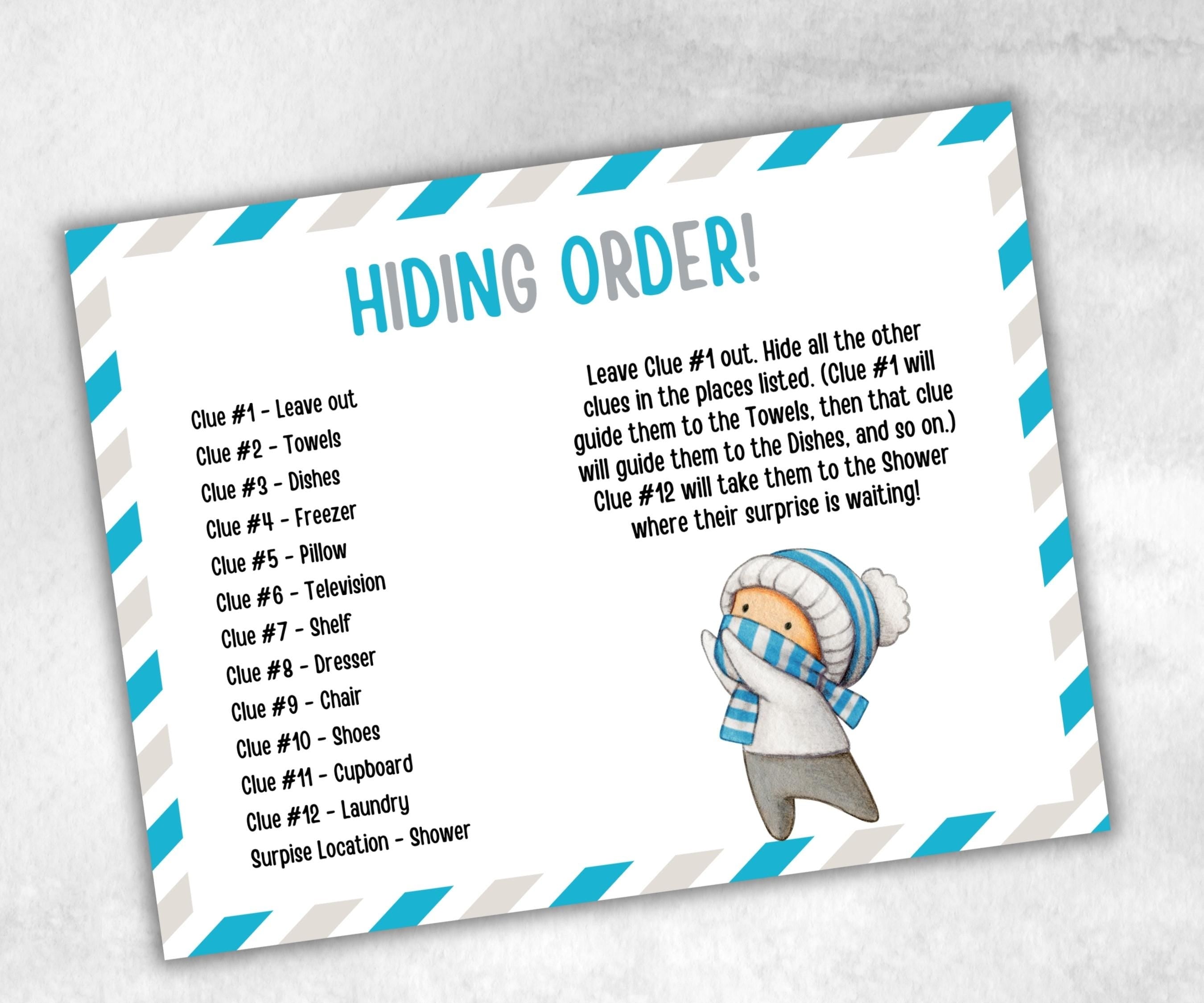 Wintertime Indoor Treasure Hunt, Winter Printable game, Holiday Party scavenger activity, For Kids teens, Icebreaker hunt, Teen Winter clue-Christmas -TheHustlingCatLady-Party Games