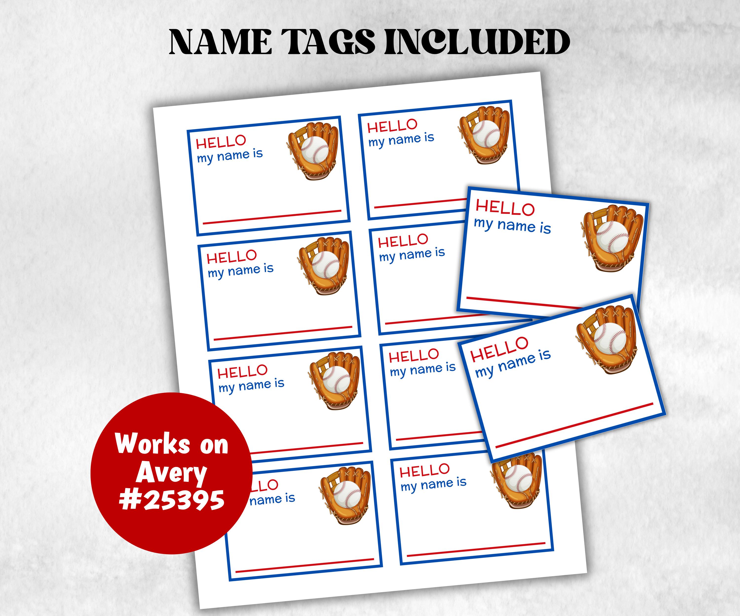 What is your Baseball name printable game, office party, daycare name, Name board sign, party decoration, Name tag, birthday nickname, sport-Holidays -TheHustlingCatLady-Stickers, Labels & Tags