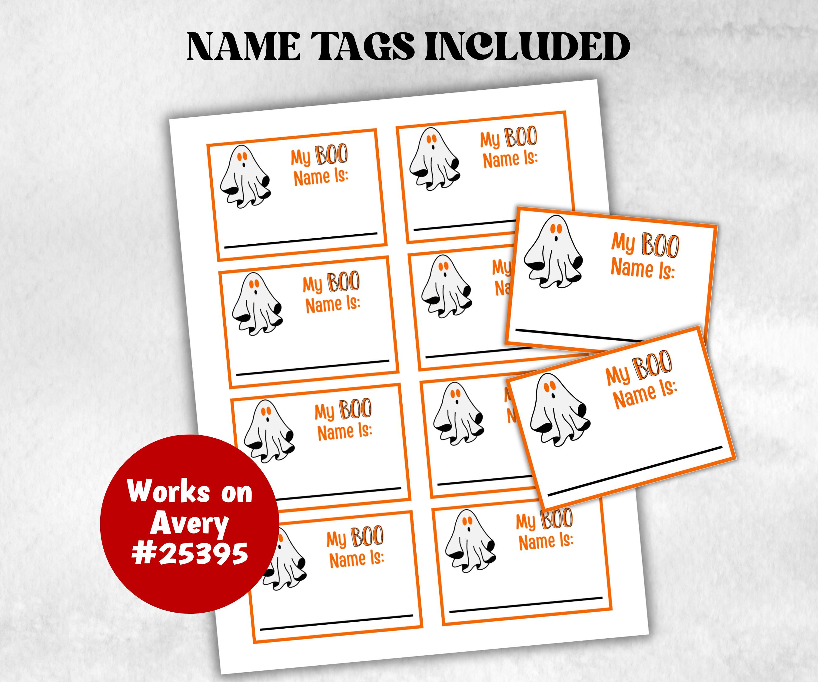 Halloween Ghost Name Game, What Your Name Game, Ghost Birthday Party, Halloween Printable Party Activity, Icebreaker Game, Family Game Night-Halloween Printables -TheHustlingCatLady-Party Games