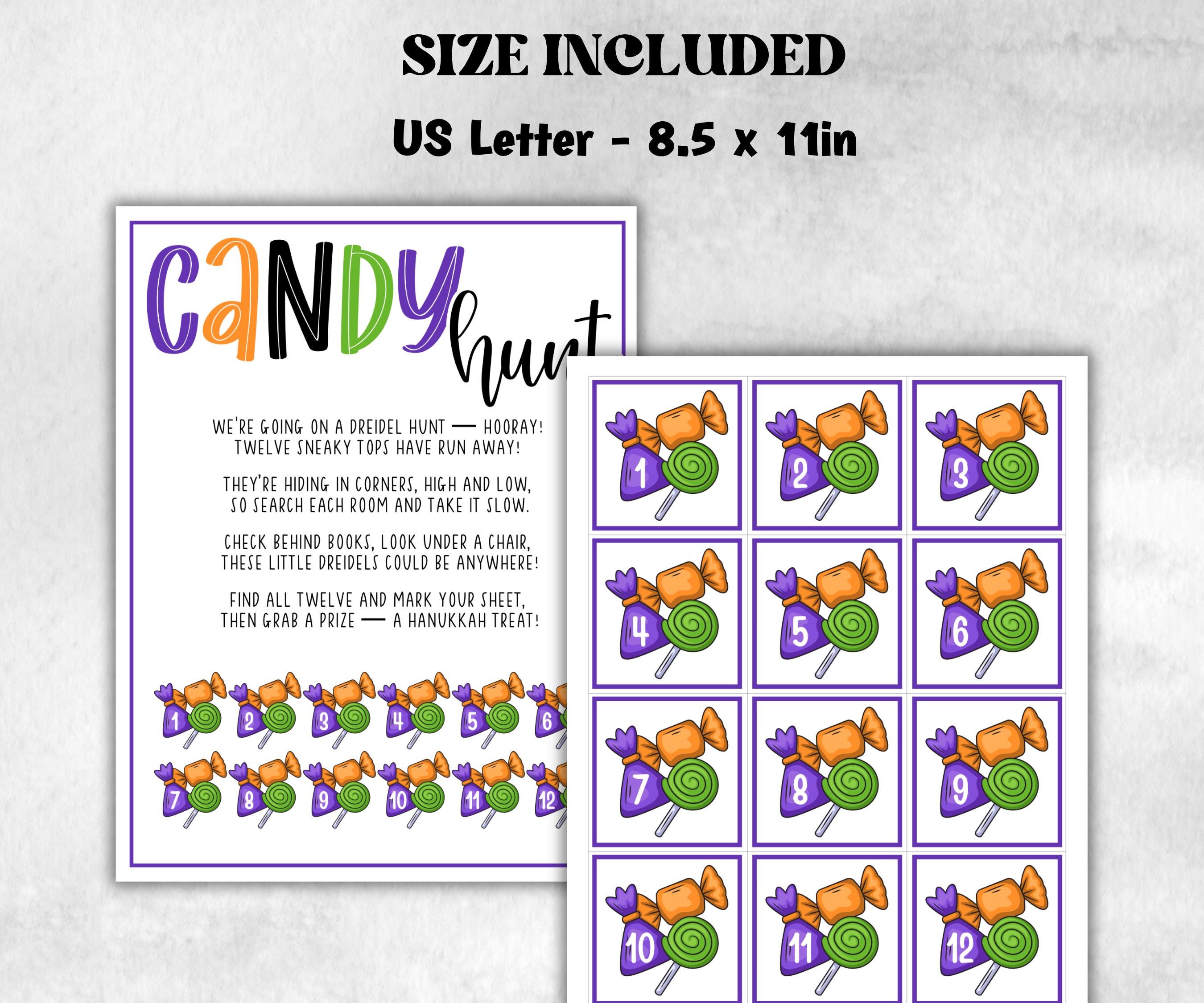 Halloween Candy Scavenger Hunt, Kids Halloween Candy theme party, Candy Birthday Party game, Spooky Party Game, Kids halloween candy games-Halloween Printables -TheHustlingCatLady-Party Games