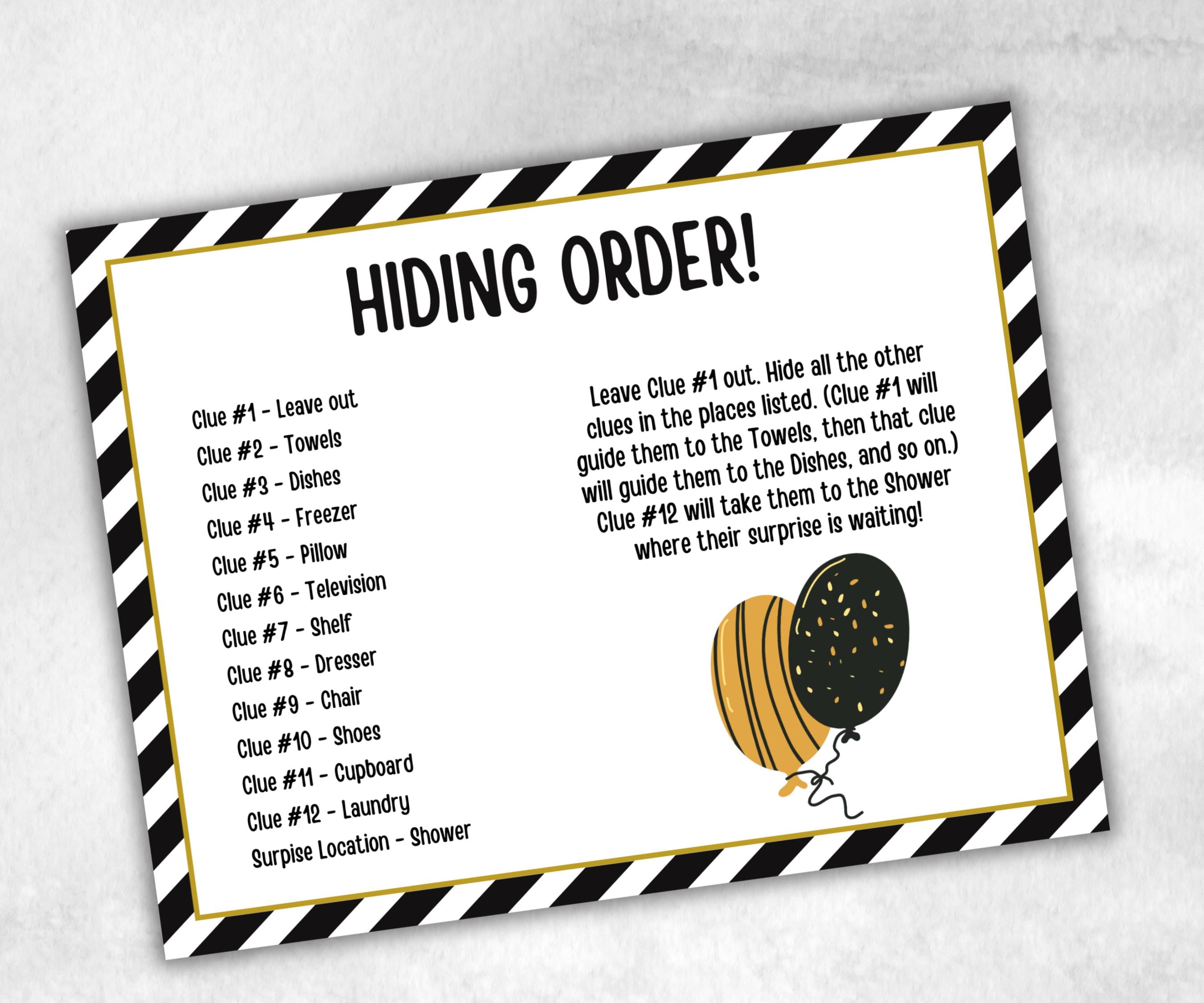 Printable New Year Party Games, New Years Eve Indoor Treasure Hunt Kids, New Year Activity, New Year Scavenger, Nye Treasure Hunt Clues-New Year's -TheHustlingCatLady-Party Games