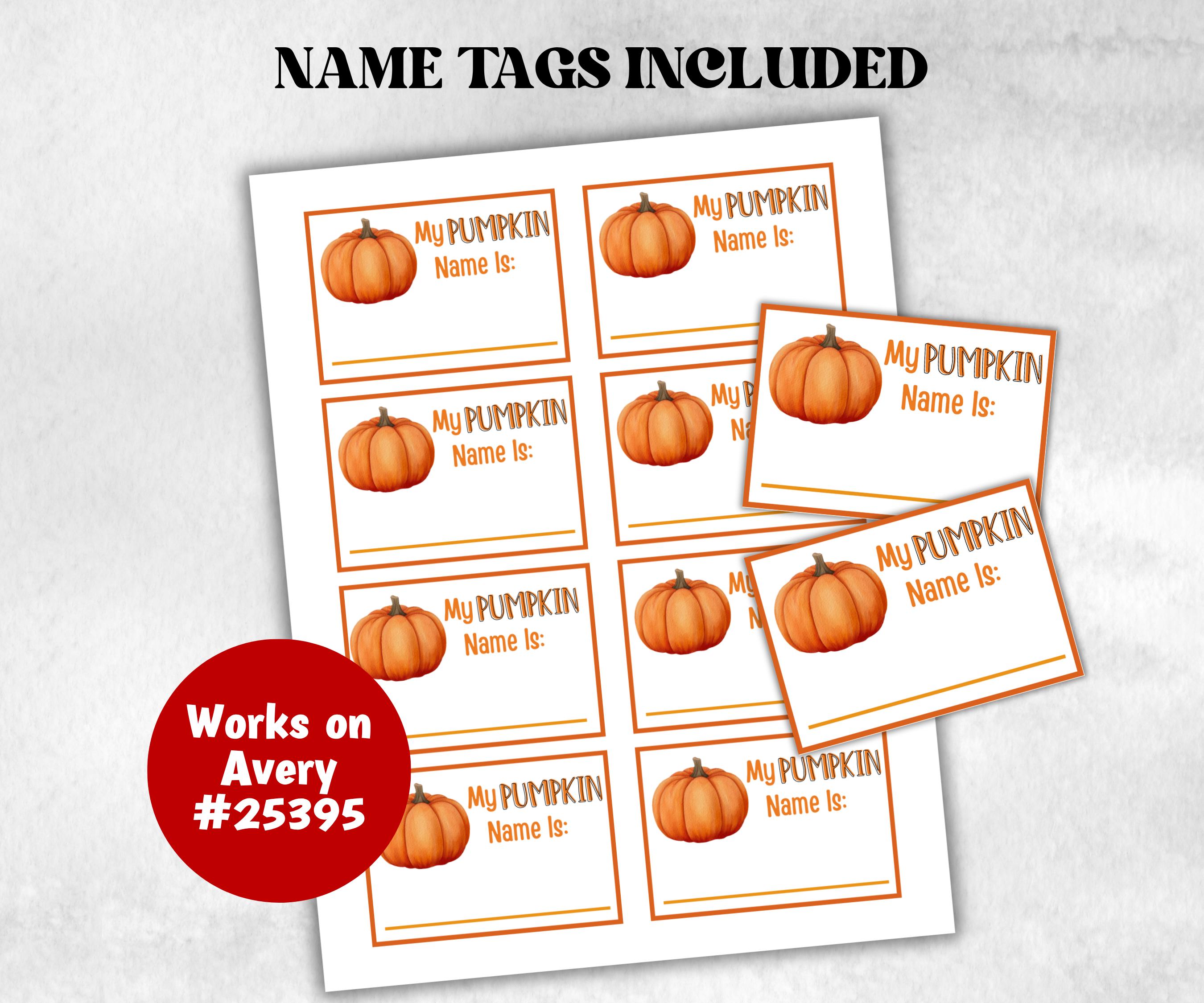 Whats Your Pumpkin Name Game, Kids Thanksgiving theme party, Pumpkin fall festival Birthday Party, Pumpkin Party Game, Pumpkin name card-Thanksgiving -TheHustlingCatLady-Party Games