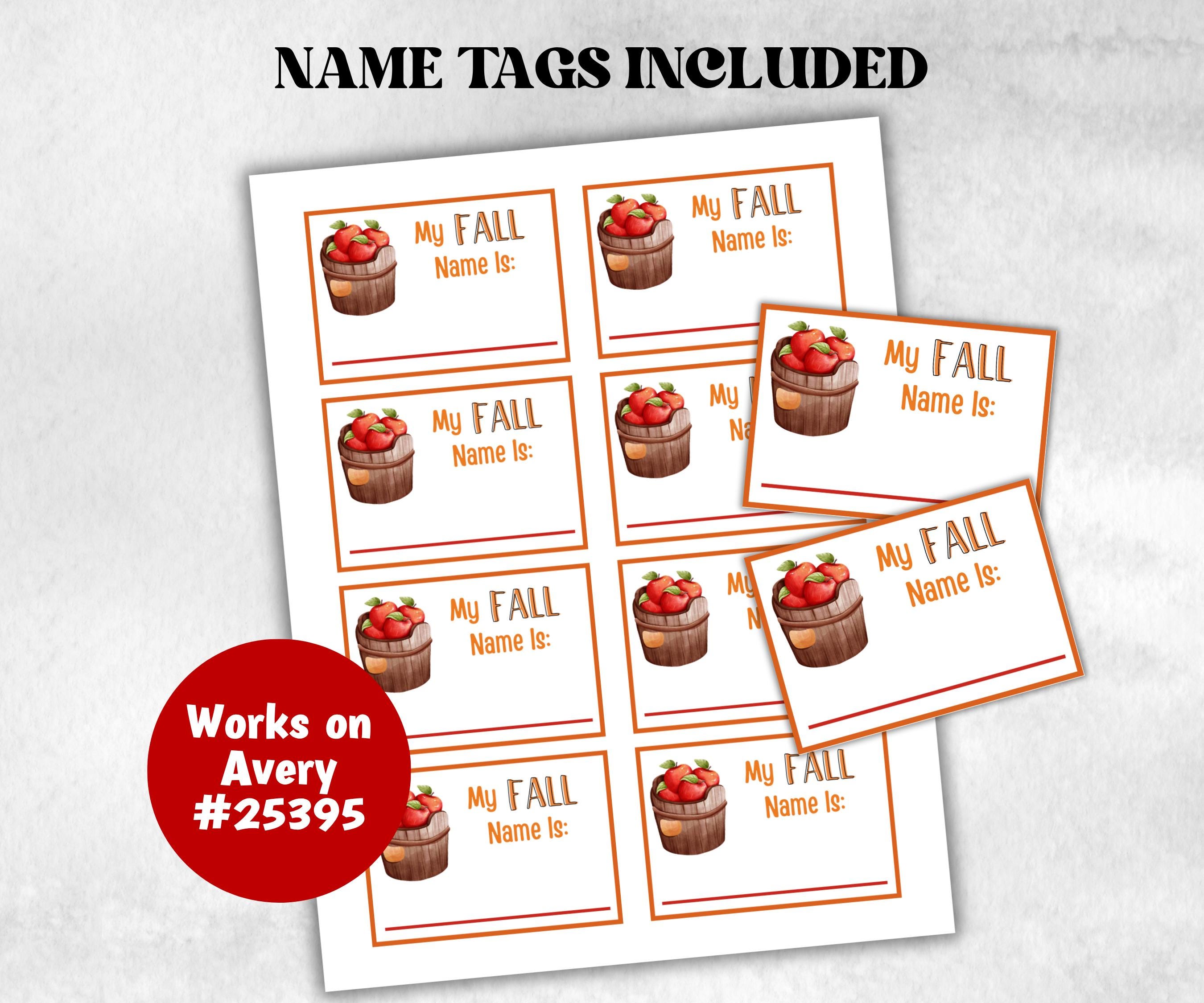 Whats Your Fall Name Game, Kids Thanksgiving theme party, Pumpkin fall festival Birthday Party, Fall Party Game, Fall name card, Give thanks-Thanksgiving -TheHustlingCatLady-Party Games