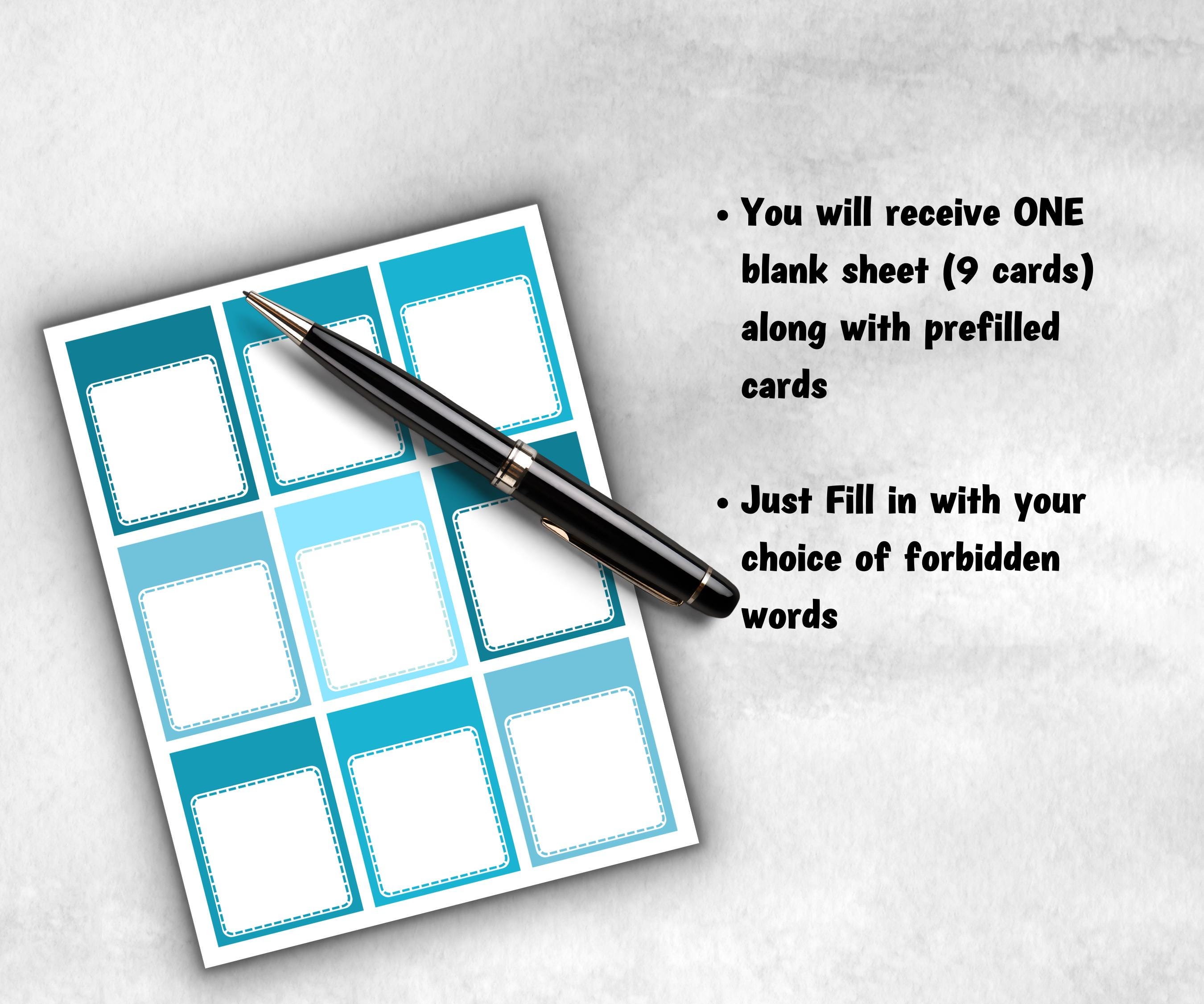 Winter Taboo, Don'T Say, Forbidden Words, Winter Printable, Christmas Classroom Game, Group Game, Winter Forbidden Words, Family gathering-Christmas -TheHustlingCatLady-Party Games