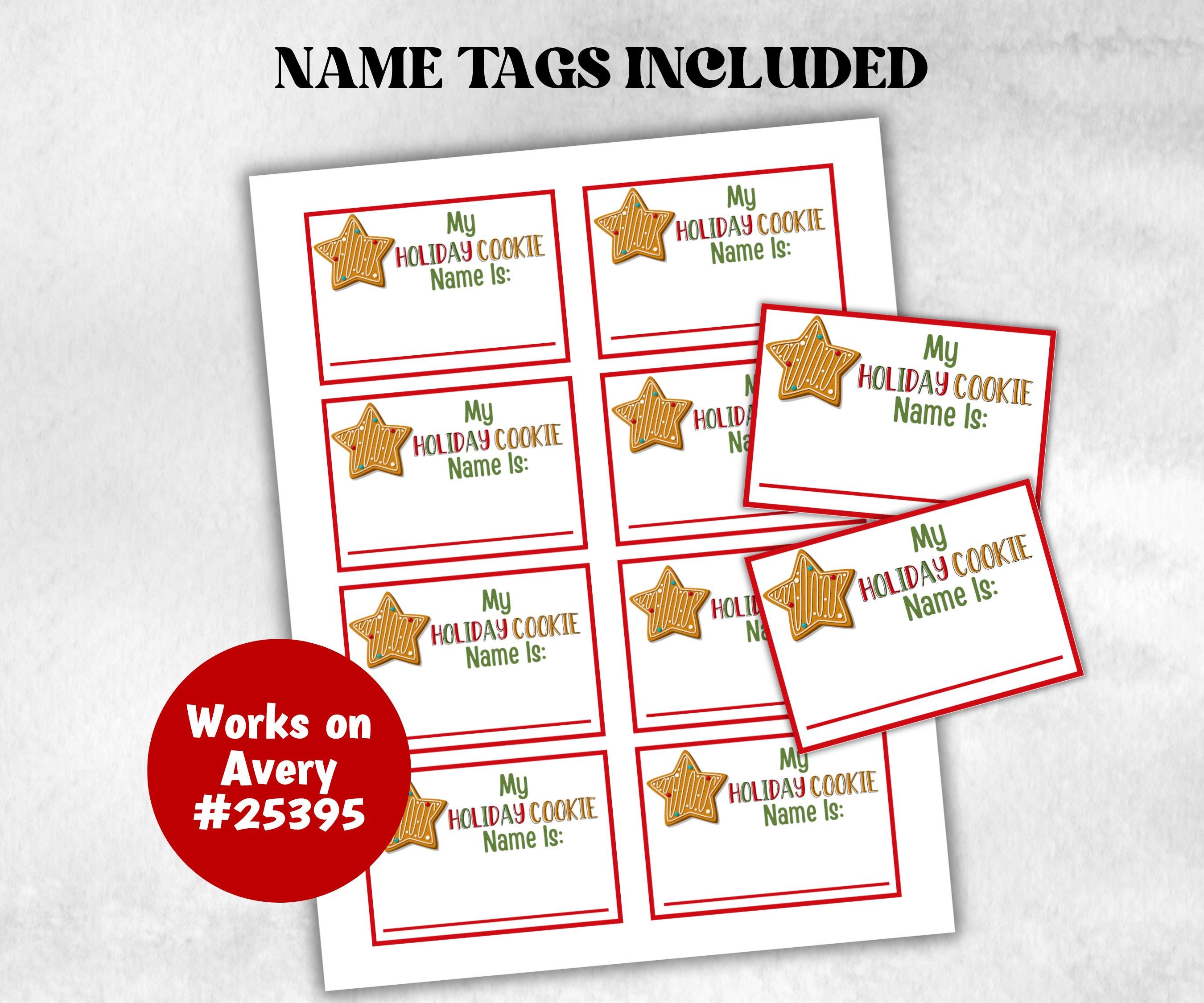 Holiday Cookie name tag game, Cookie name board sign, Name generator, Christmas Kids activities, Holiday party game, What's Your Cookie name-Christmas -TheHustlingCatLady-Stickers, Labels & Tags