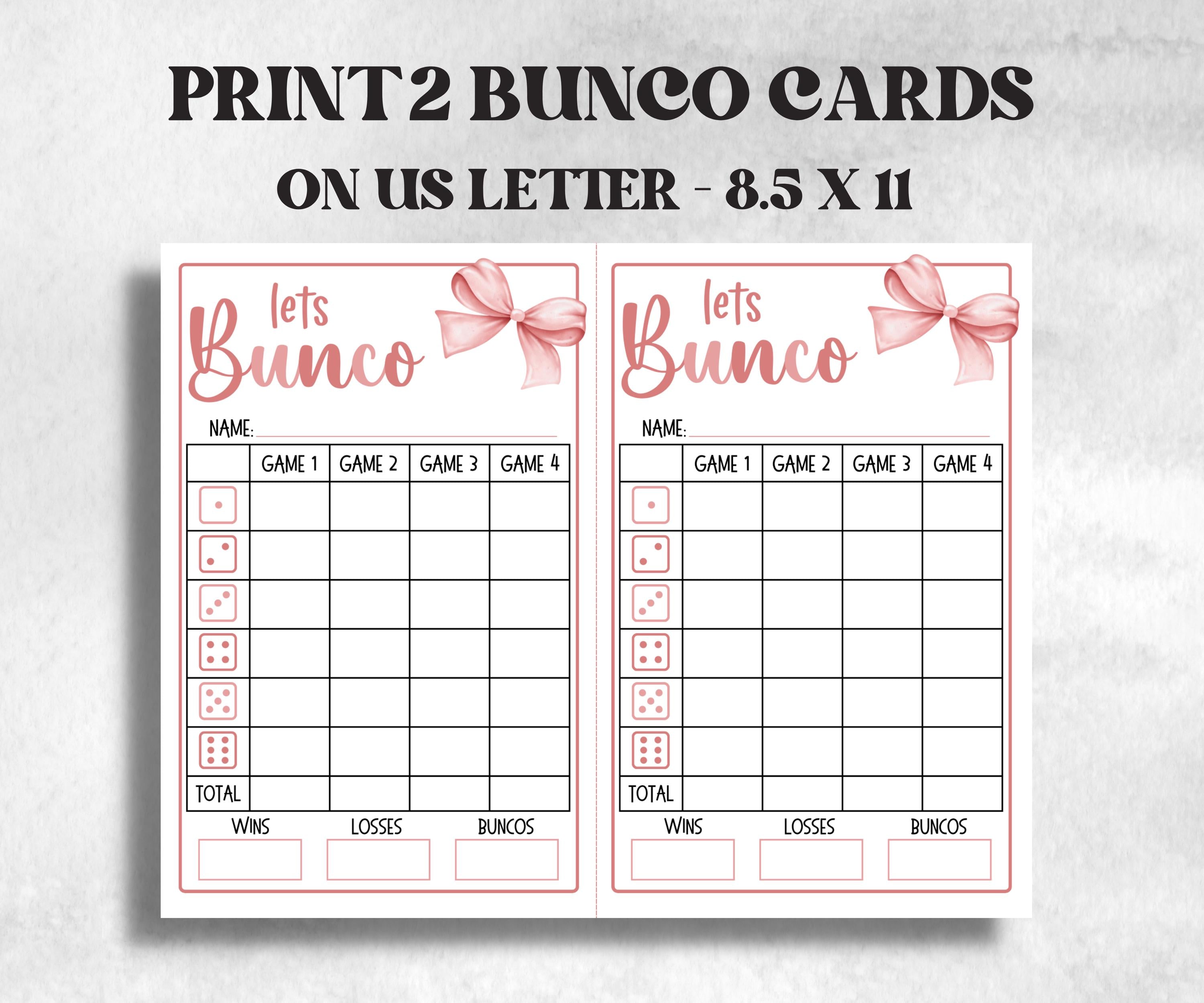 Happy Birthday Bunco, Birthday Party ideas, Printable Party Favors, Score Sheet, Ghost player, Tally Sheets, Birthday Gift, Family reunion- -TheHustlingCatLady-Party Games
