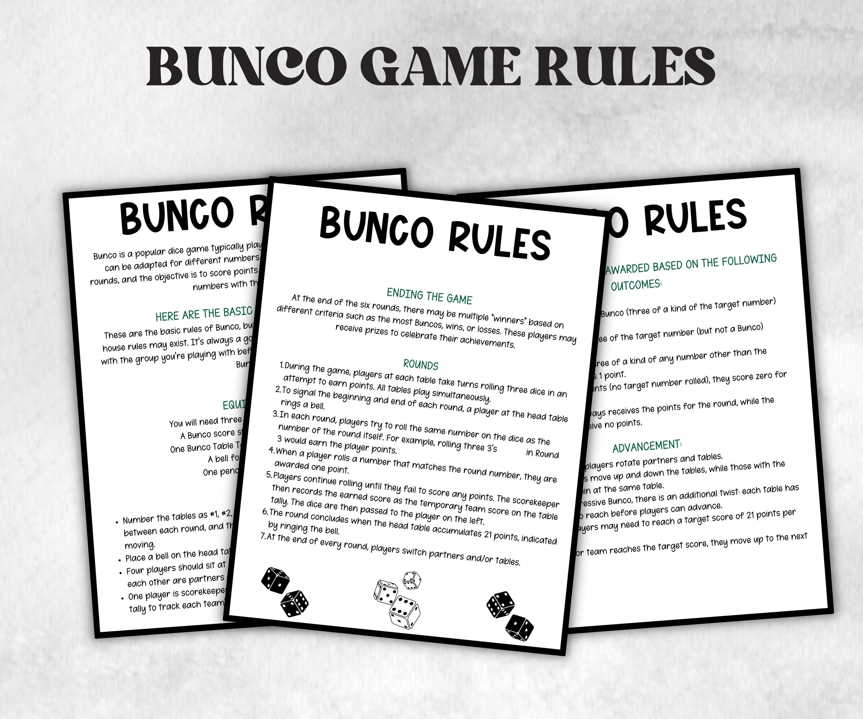 Black and White Bunco, Birthday Party ideas, Printable Party Favors, Score Sheet, Ghost player, Tally Sheets, Birthday Gift, Family reunion- -TheHustlingCatLady-Party Games