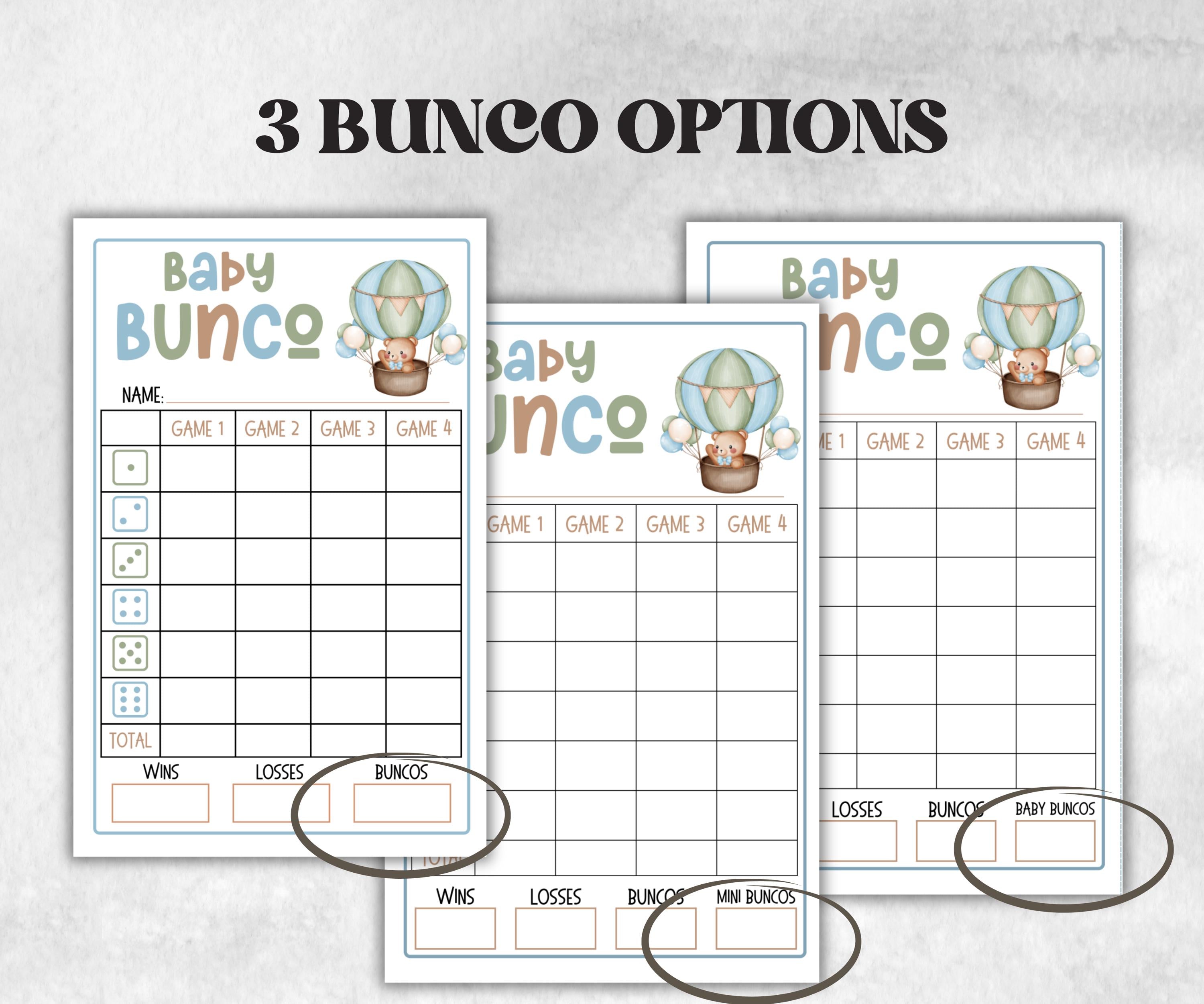 Baby shower Bunco, Baby shower Party ideas, Printable Party Favors, Score Sheet, Ghost player, Tally Sheets, Shower Gift, Family reunion- -TheHustlingCatLady-Party Games