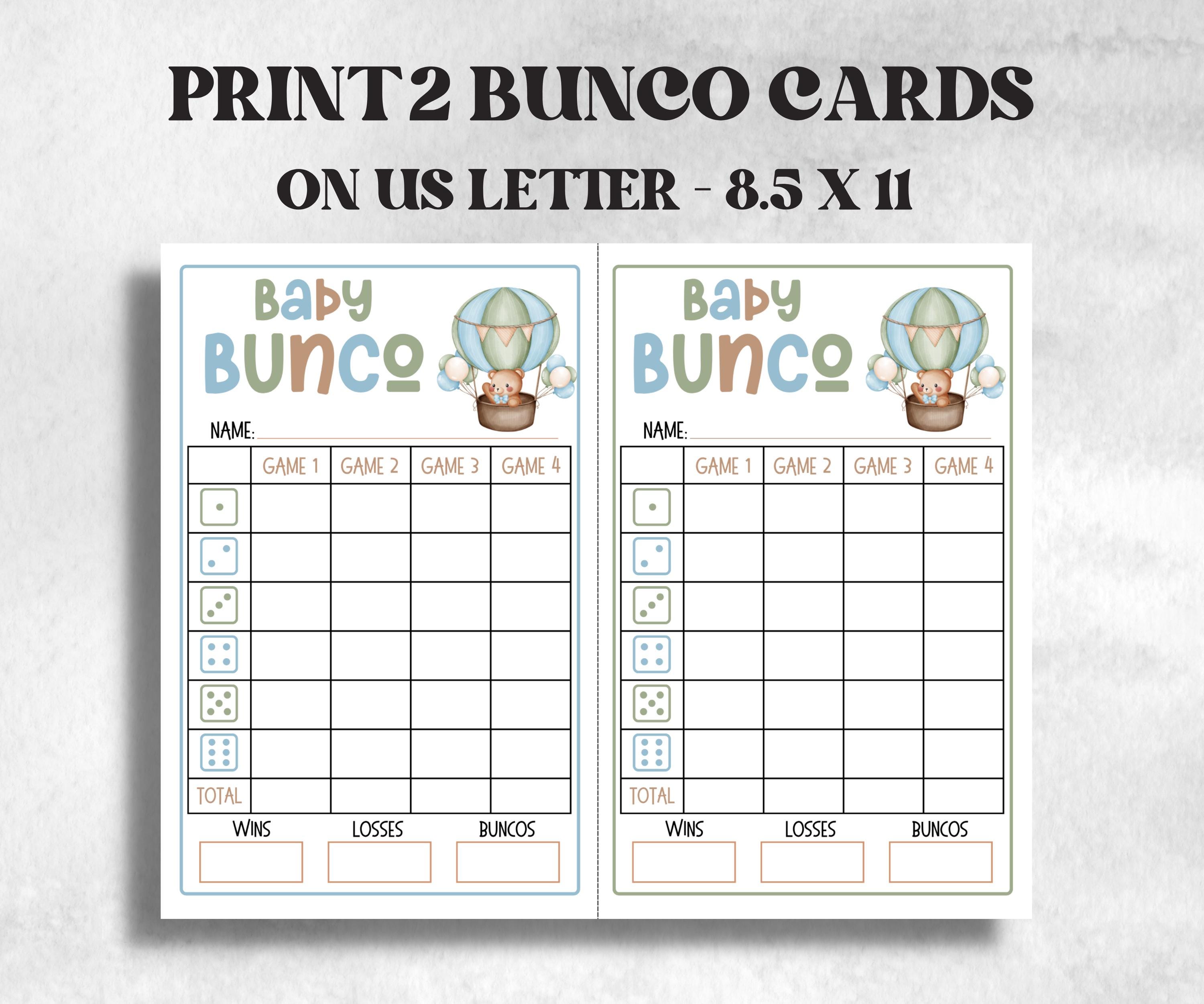 Baby shower Bunco, Baby shower Party ideas, Printable Party Favors, Score Sheet, Ghost player, Tally Sheets, Shower Gift, Family reunion- -TheHustlingCatLady-Party Games