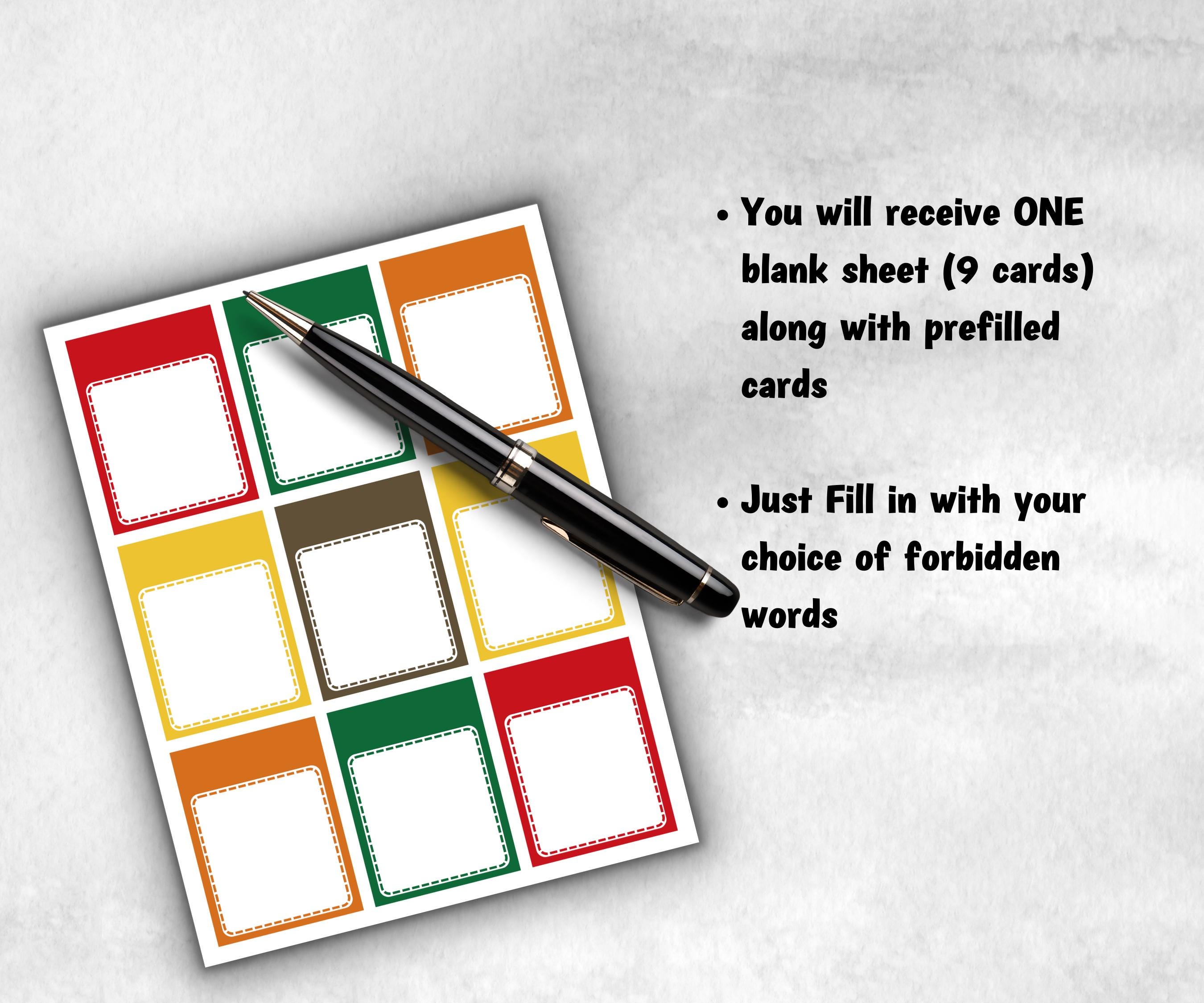 Cinco De Mayo Party Taboo Game, Mexican Kids and Adults Party, Mexican Fiesta Fun, Family Game Night, Summer Fiesta, BBQ party, Pool Party-Holidays -TheHustlingCatLady-Party Games