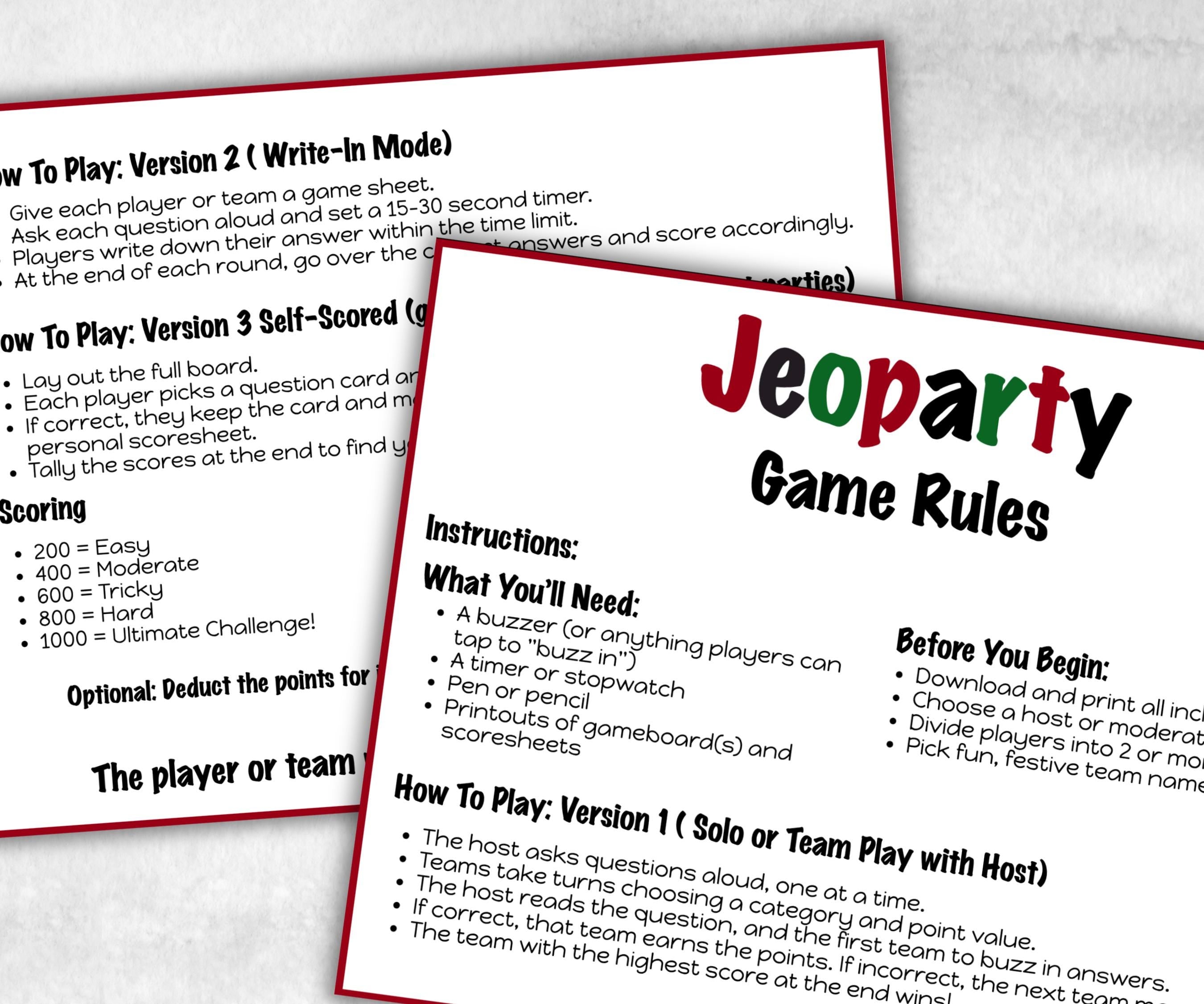 Kwanzaa Jeopardy fun Game, African Kid Adults Party, Group religious tradition, Family Feud Style, Black Culture Trivia Card, Kinara Culture-Holidays -TheHustlingCatLady-Party Games