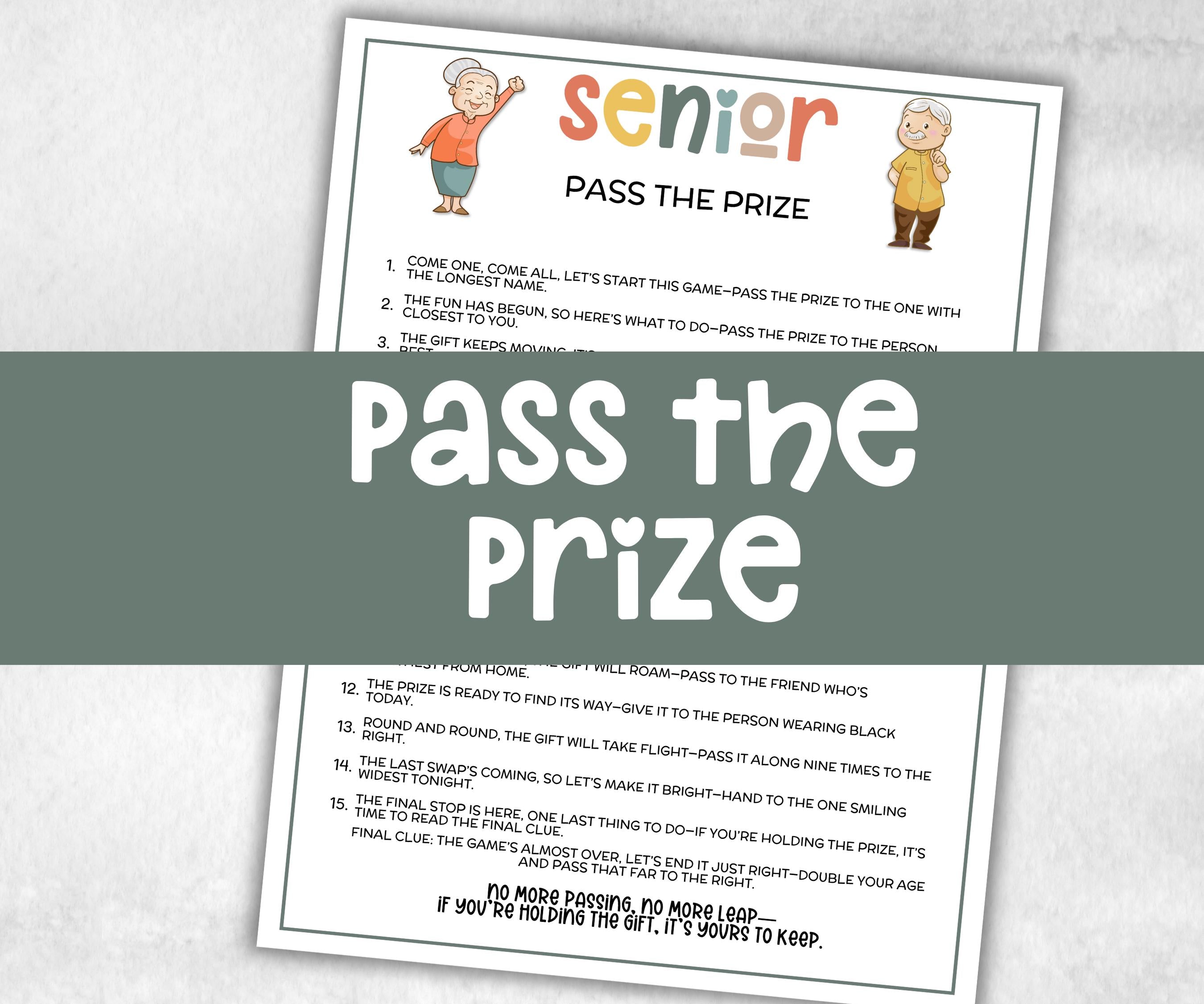 Senior Pass the Prize, Family Game Night, Dementia Activity, Retirement Games, Senior Citizens, Nursing Home Game, Senior Pass the parcel-Holidays -TheHustlingCatLady-Party Games