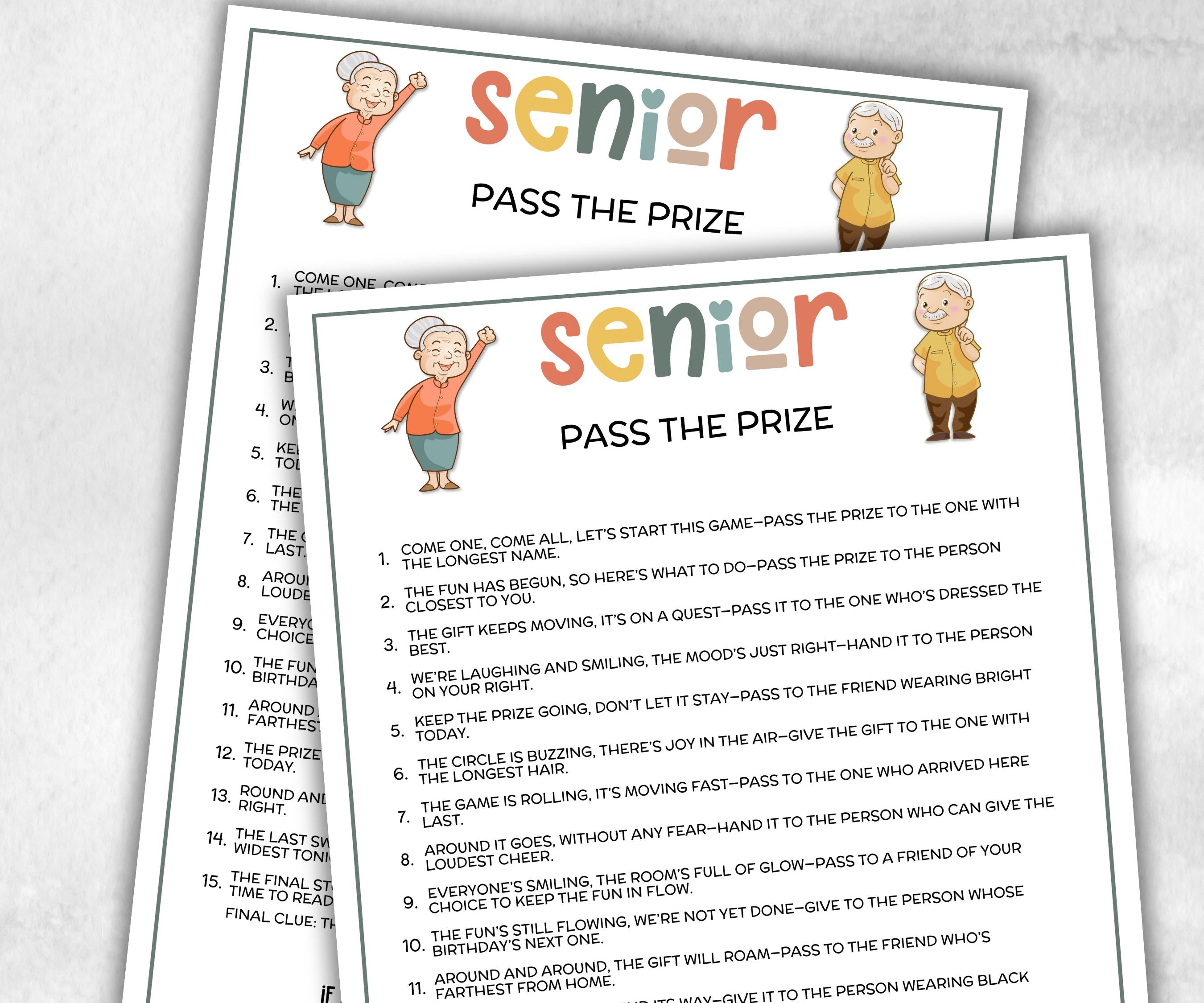 Senior Pass the Prize, Family Game Night, Dementia Activity, Retirement Games, Senior Citizens, Nursing Home Game, Senior Pass the parcel-Holidays -TheHustlingCatLady-Party Games