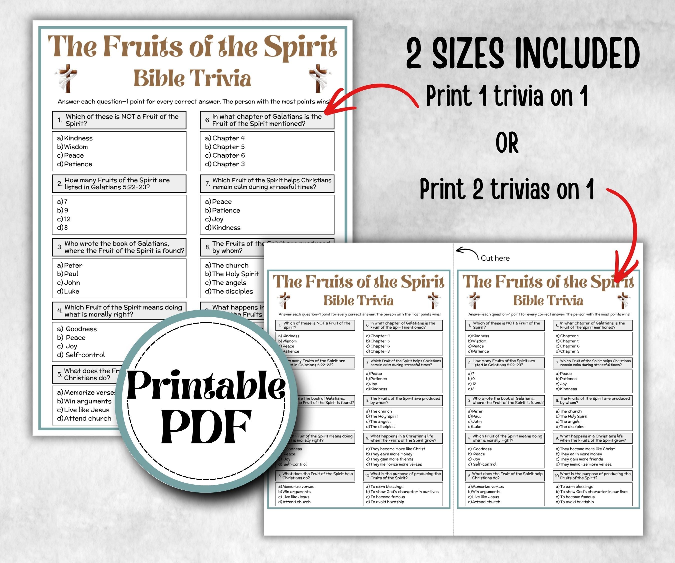 The Fruits of the spirit - Bible Trivia