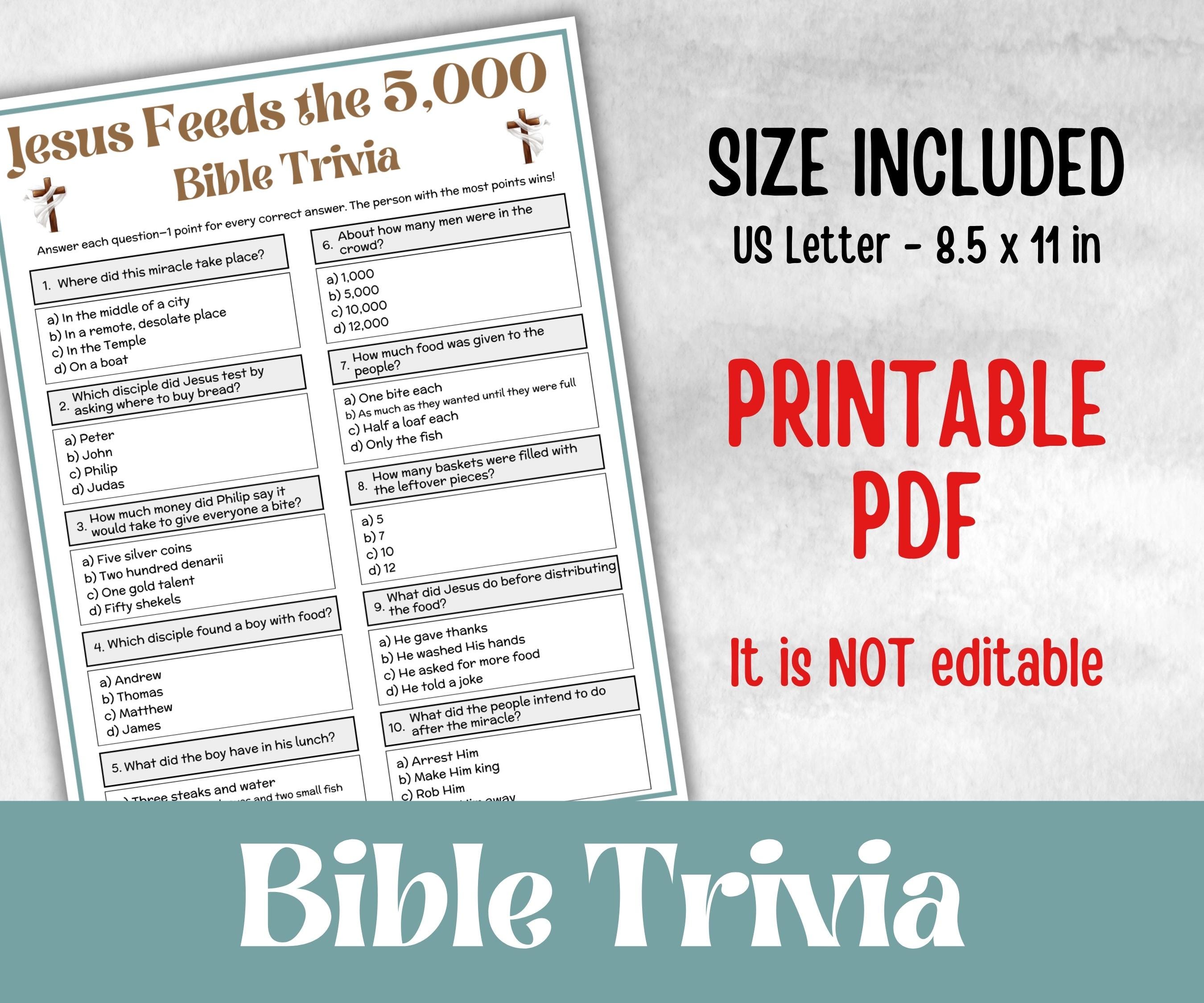 Jesus feeds the 5000 - Bible Trivia