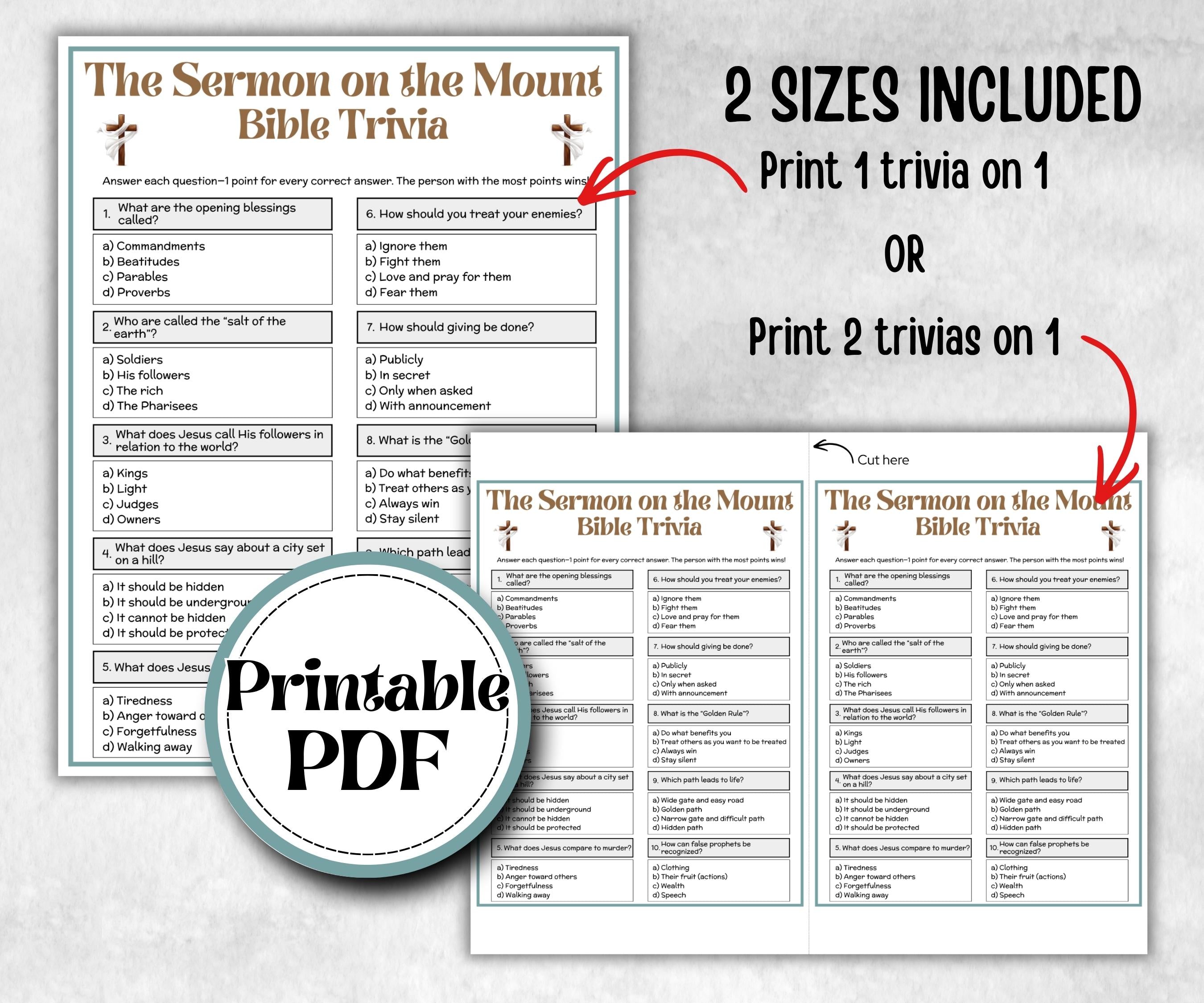 Bible - The Sermon on the Mount Trivia