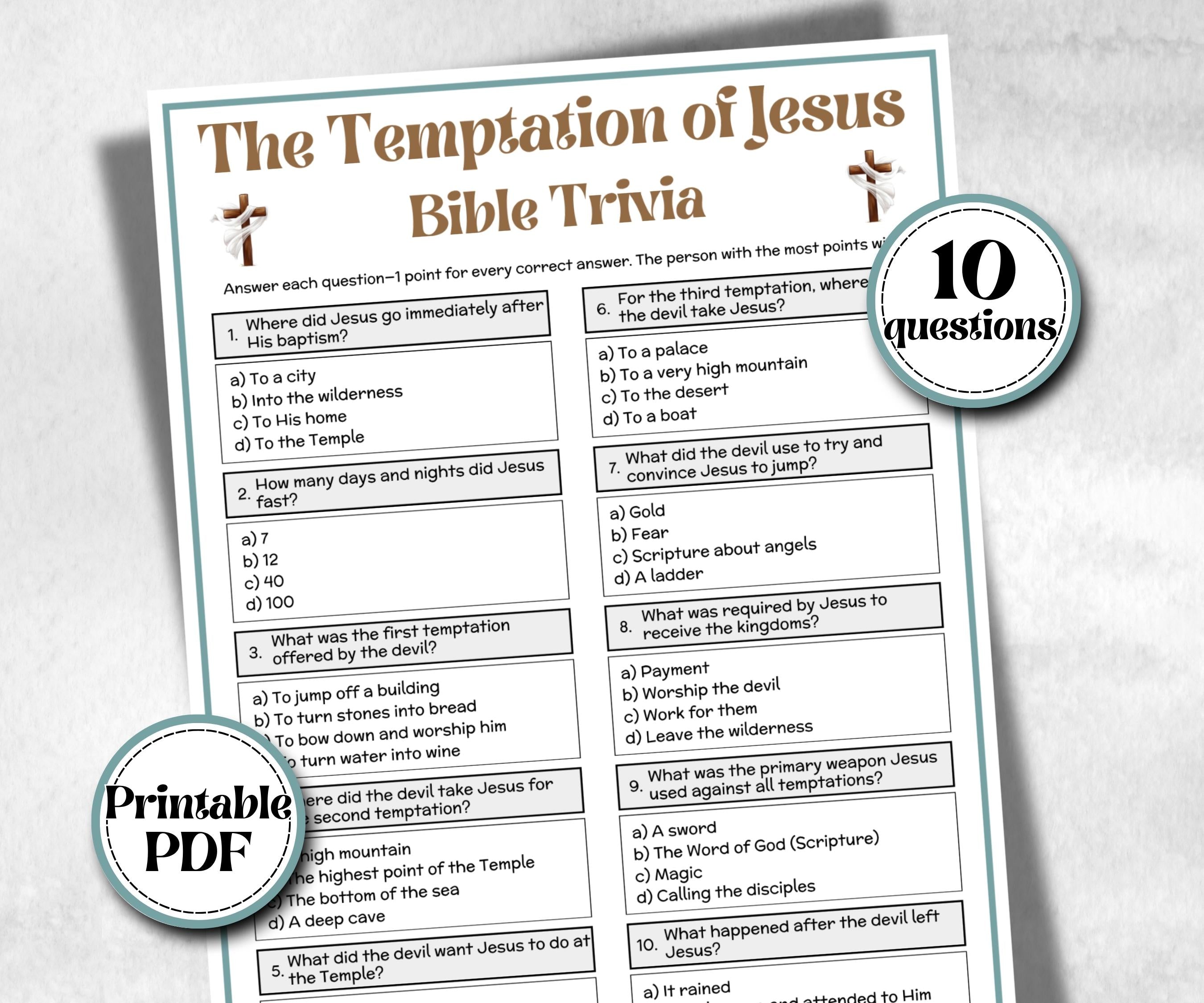 Bible - The Temptation of Jesus Trivia