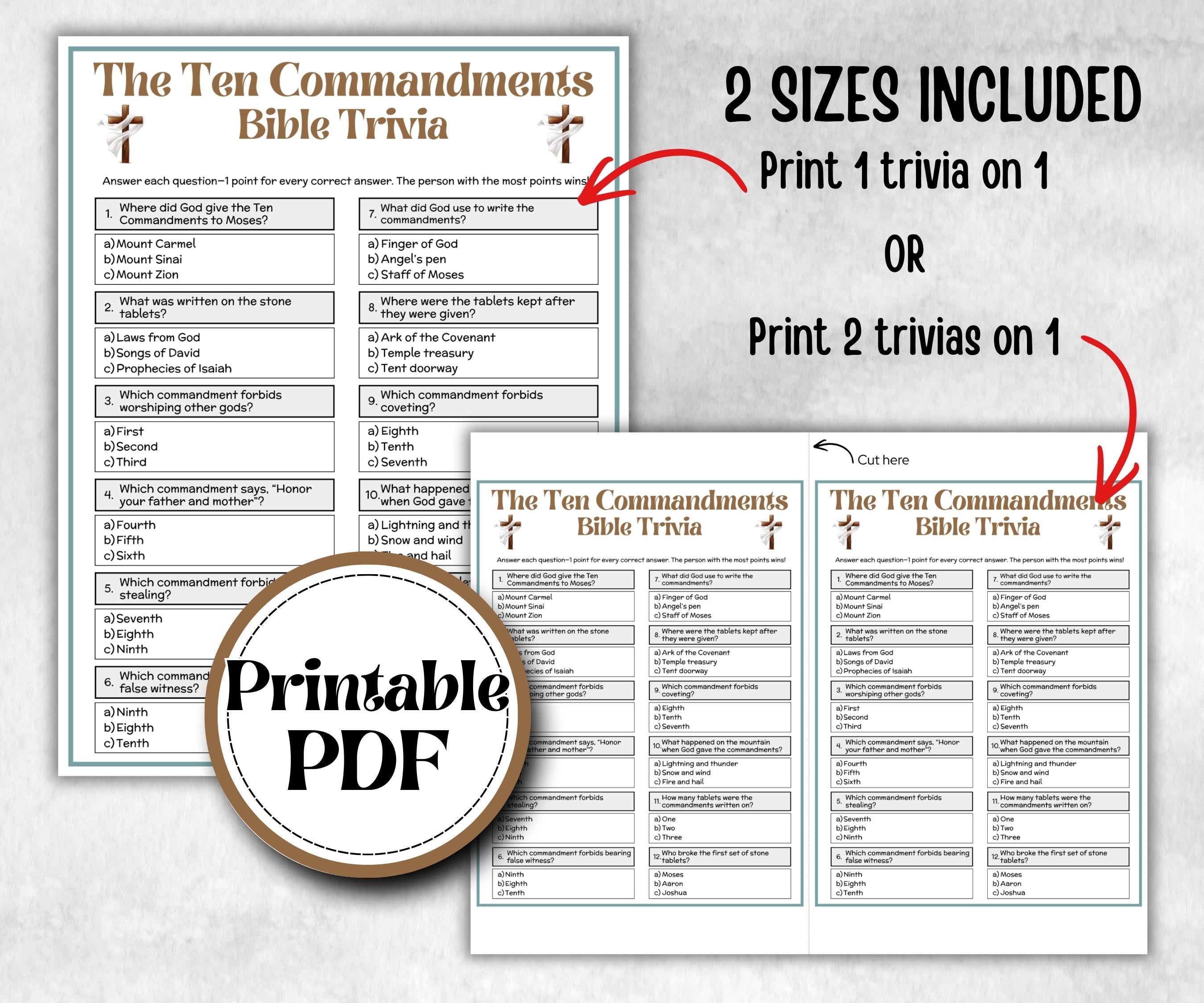 The Ten Commandments - Bible Trivia