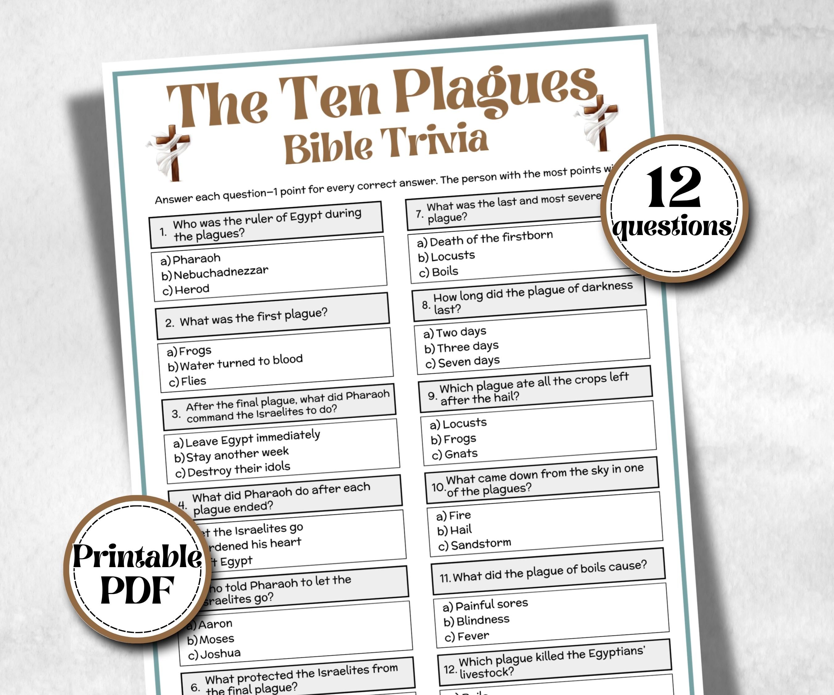 The Ten Plagues - Bible Trivia