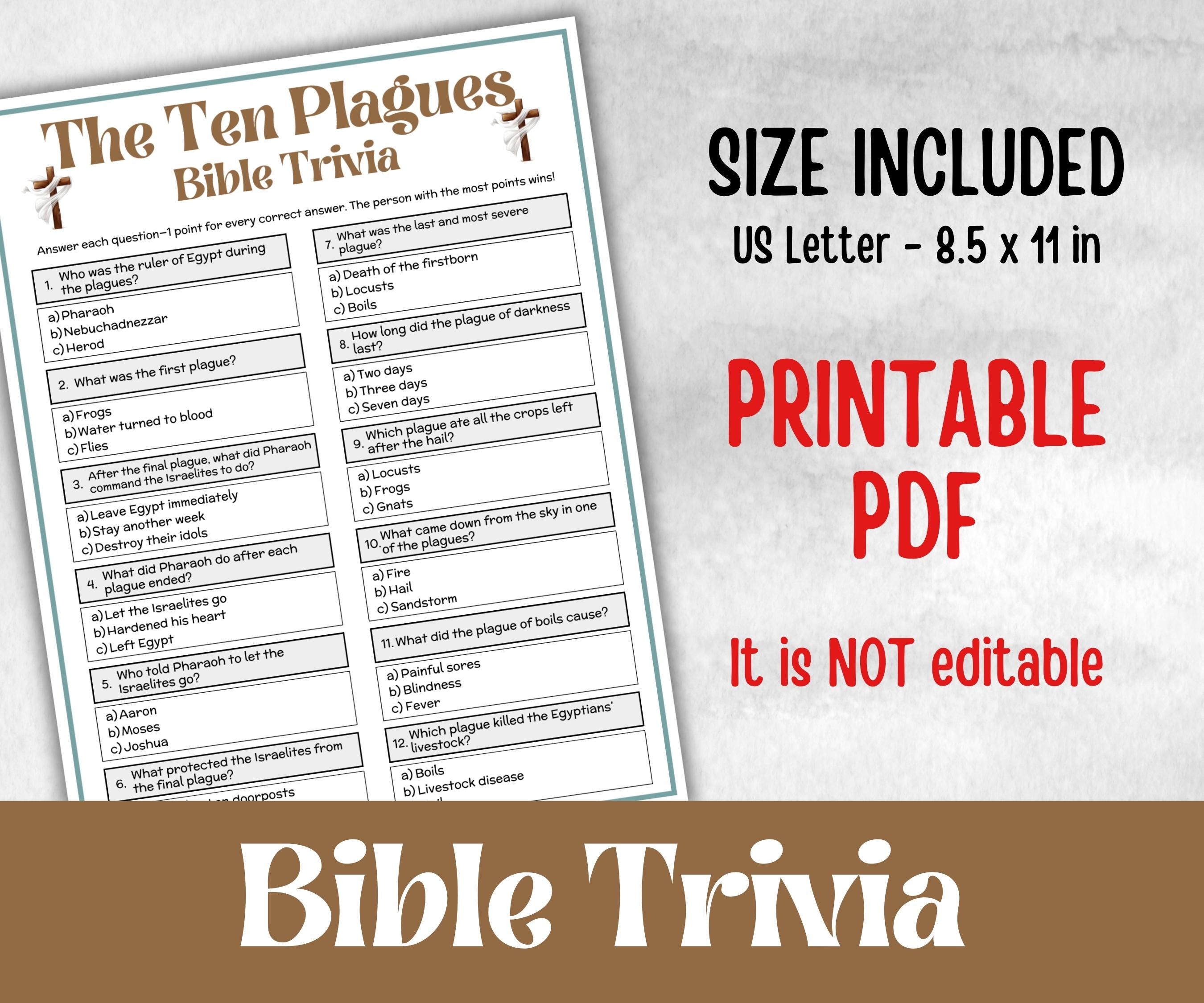 The Ten Plagues - Bible Trivia